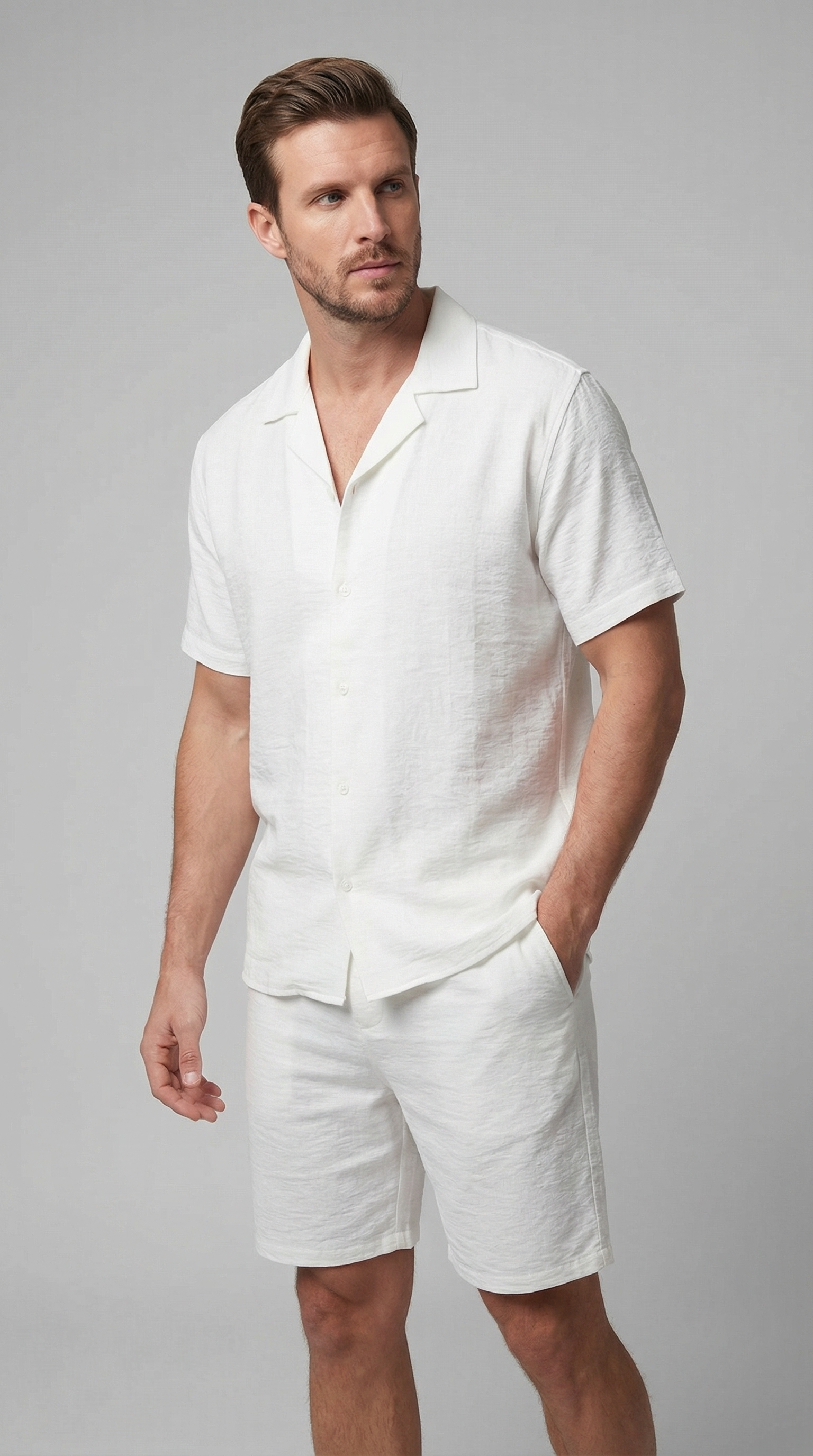 Conjunto de verano de lino para hombre