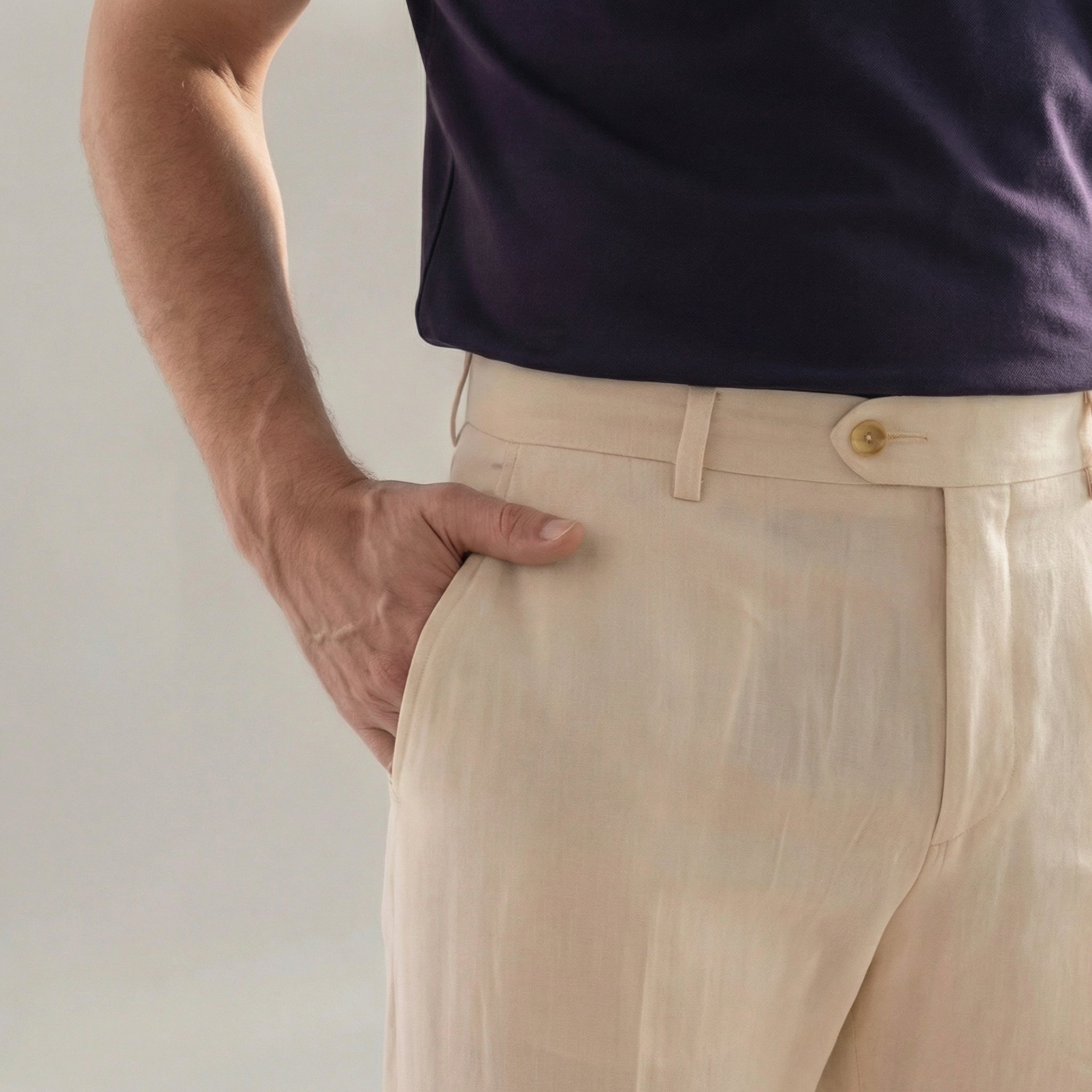 Pantaloni estivi da uomo in lino