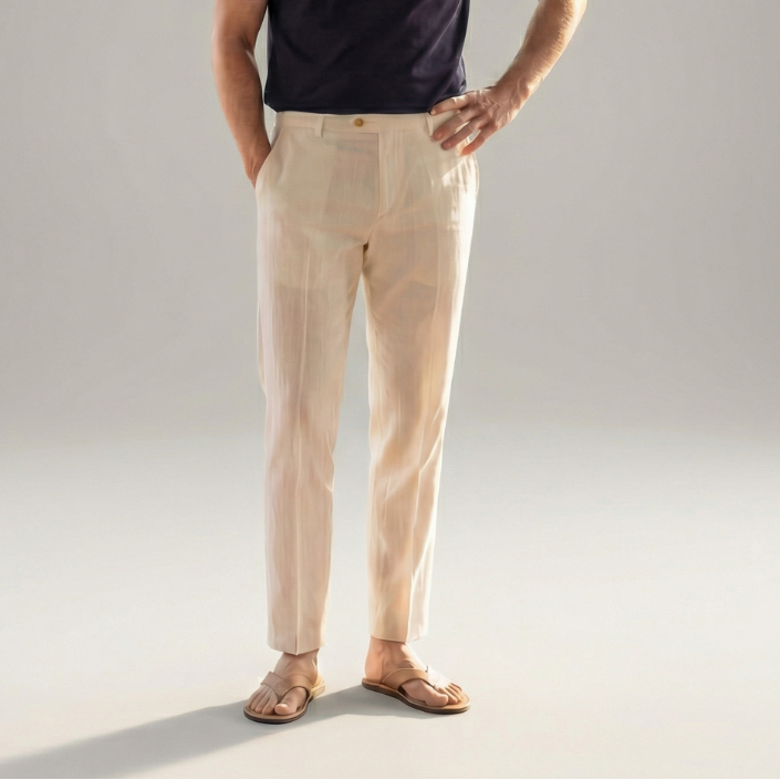 Pantaloni estivi da uomo in lino