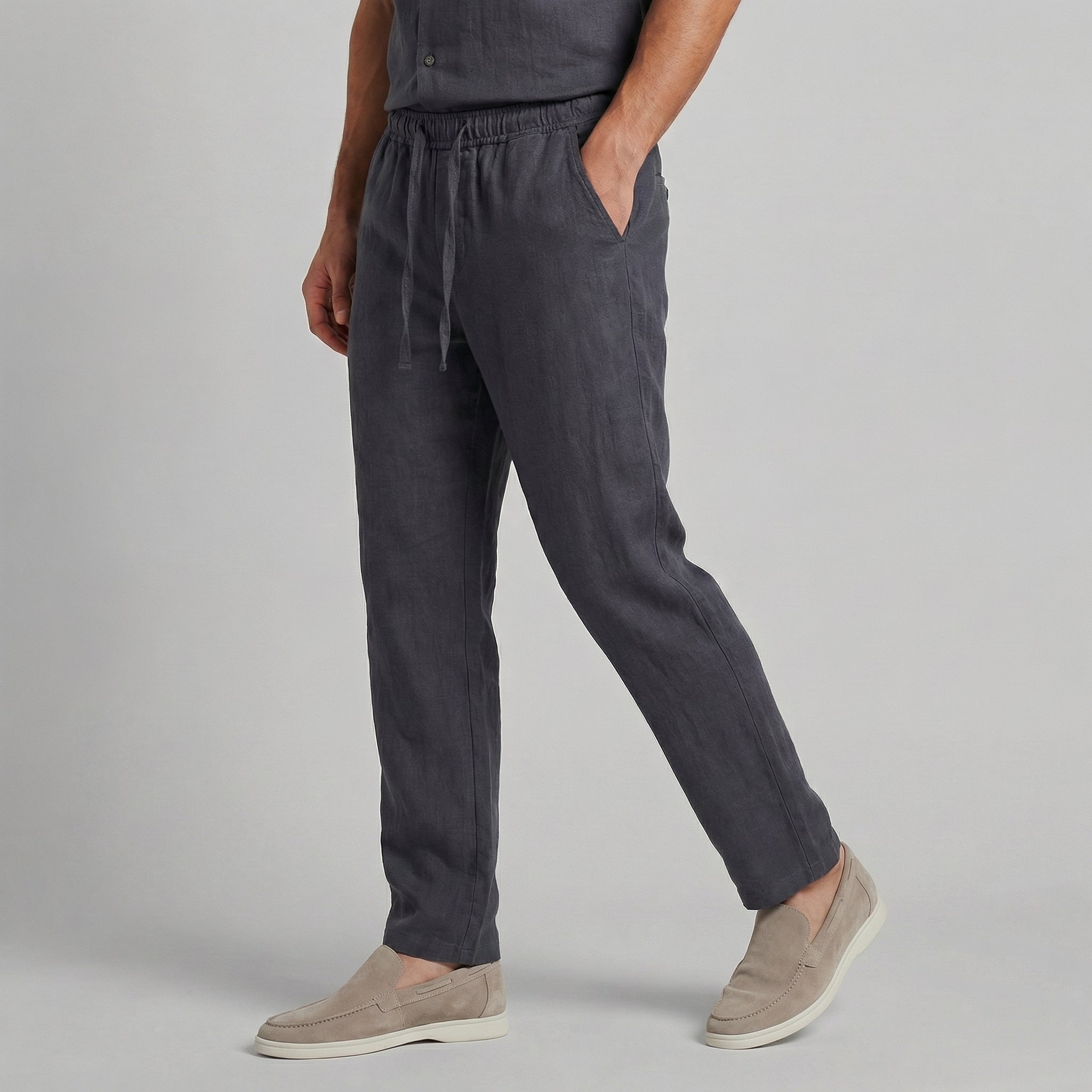 Pantaloni in lino da uomo per comfort casual