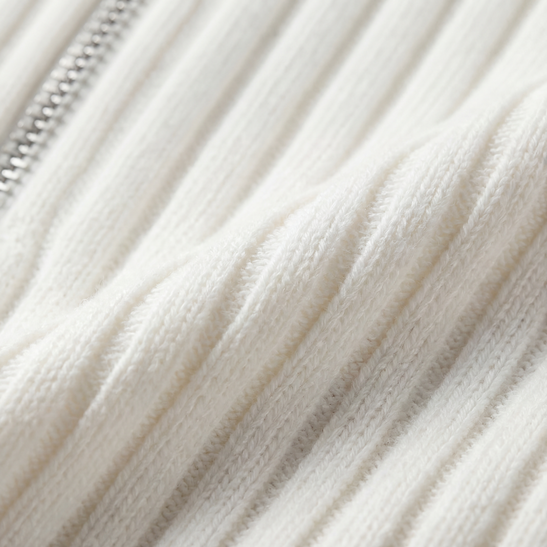 Herren Polopullover mit Reißverschluss und langen Ärmeln