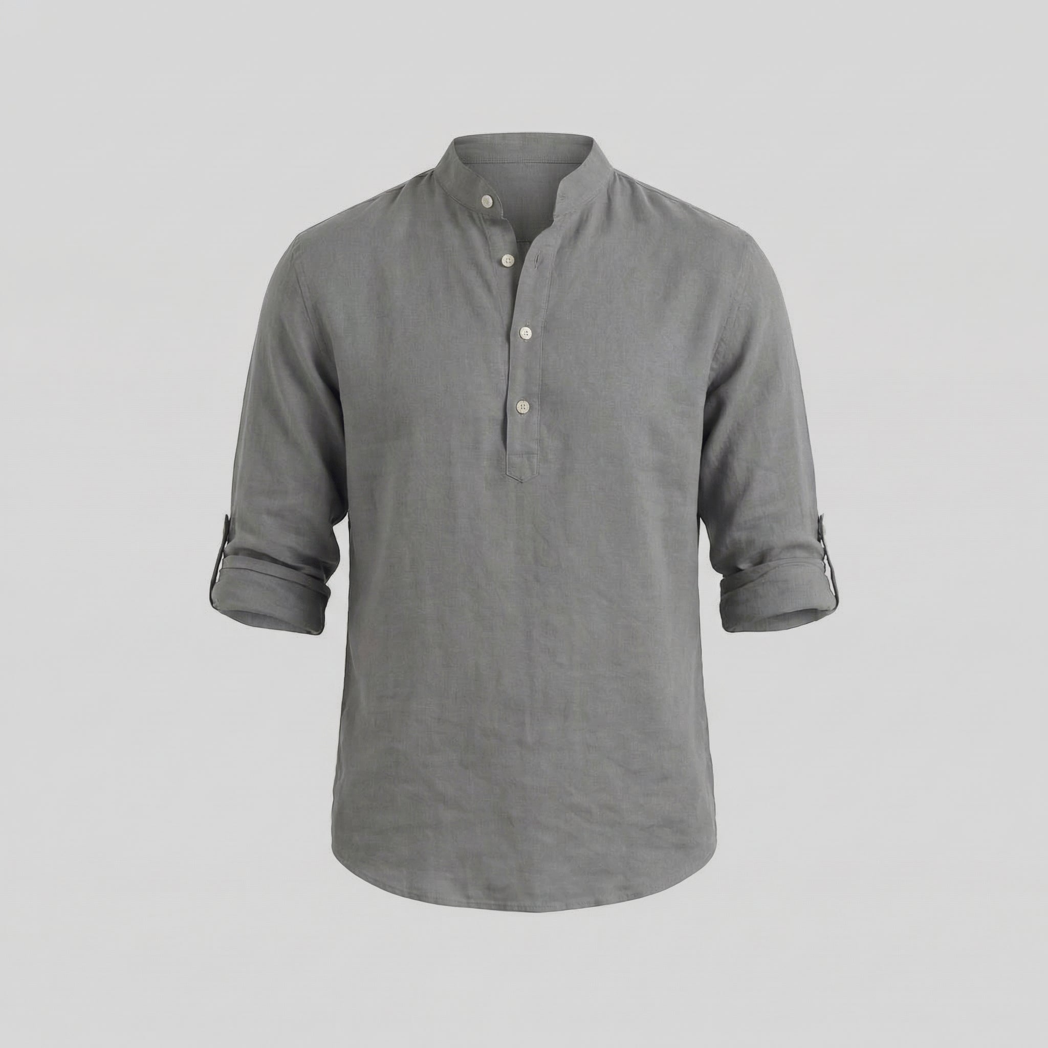 Camicia a collo Henley a vestibilità ampia da uomo