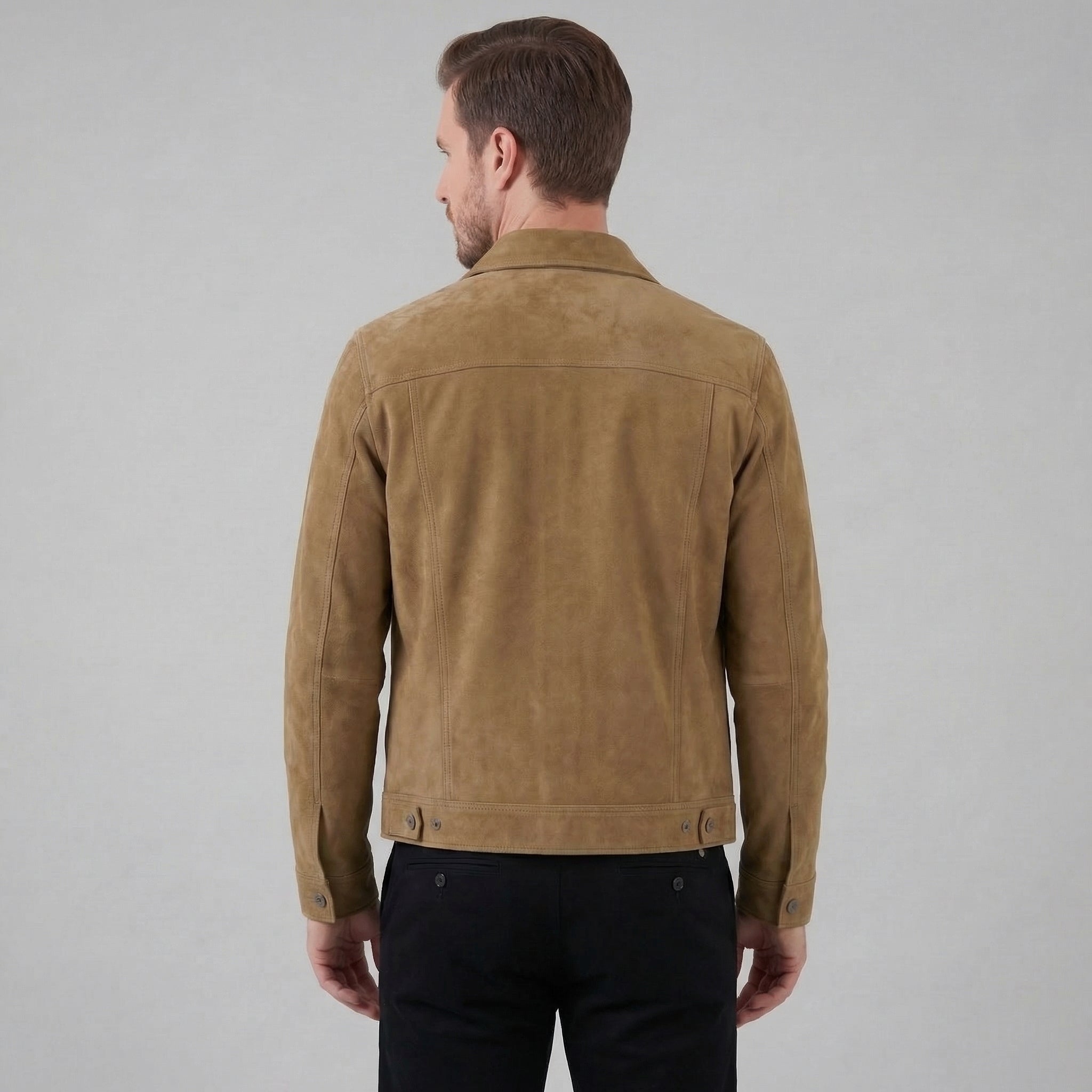 Men's Minimalist Button Closure Jacket