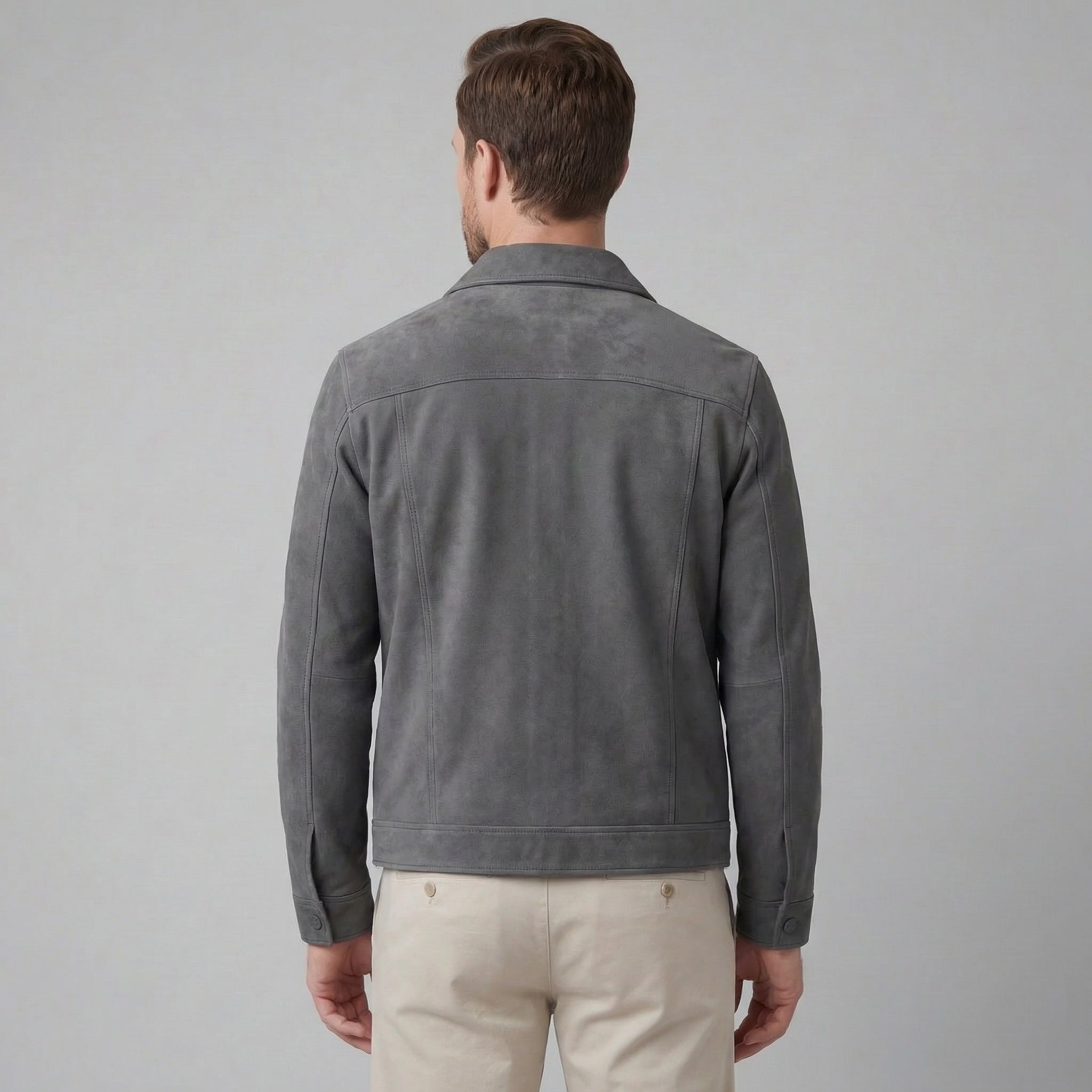 Giacca minimalista con chiusura a bottoni da uomo