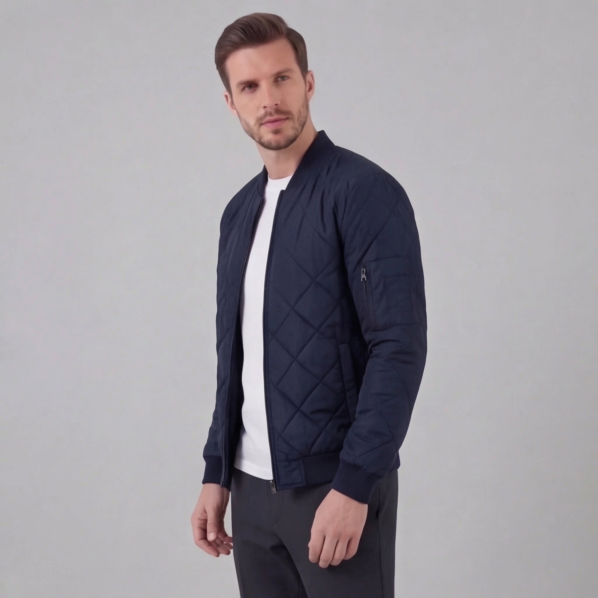 Herren gesteppte Frühlingsjacke