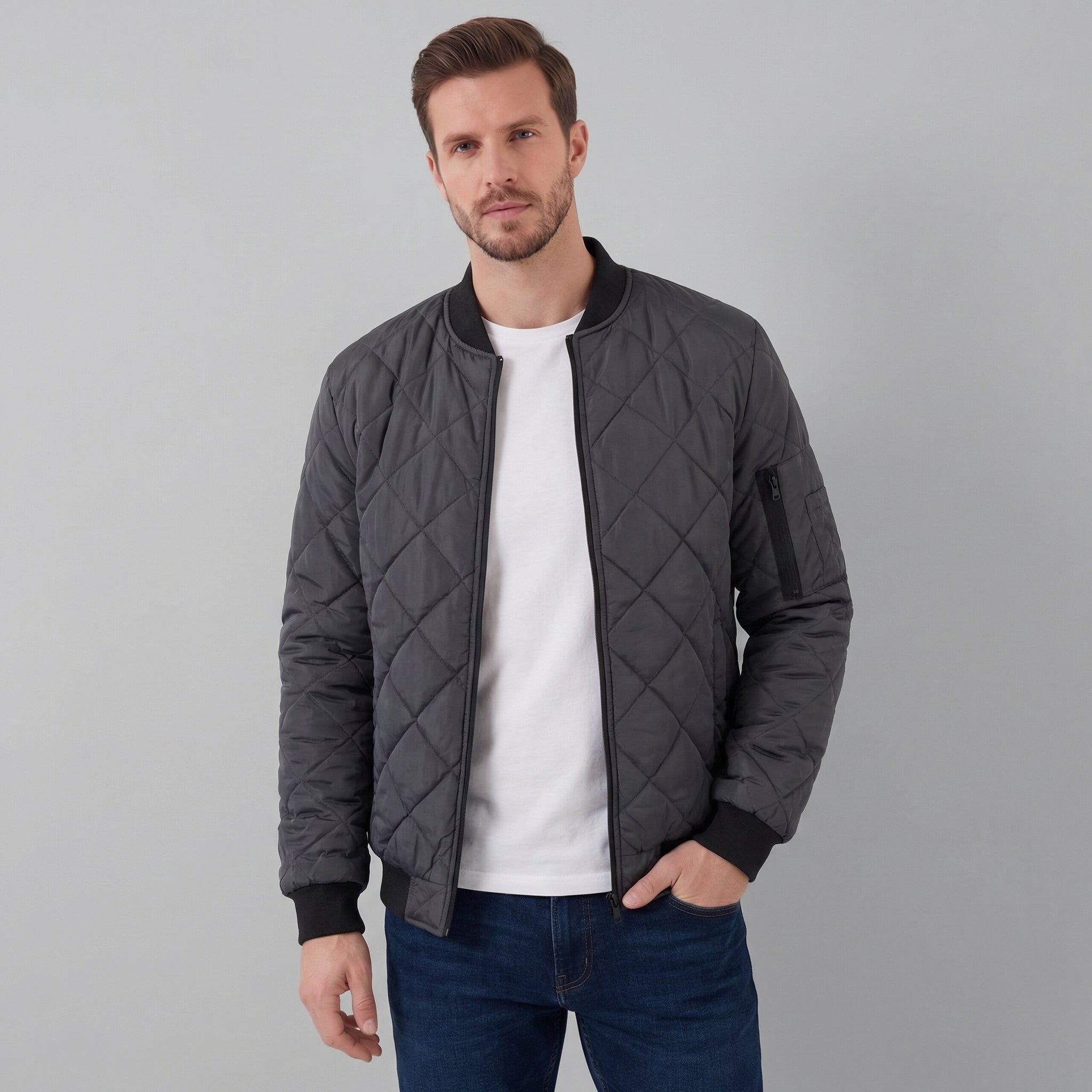 Herren gesteppte Frühlingsjacke