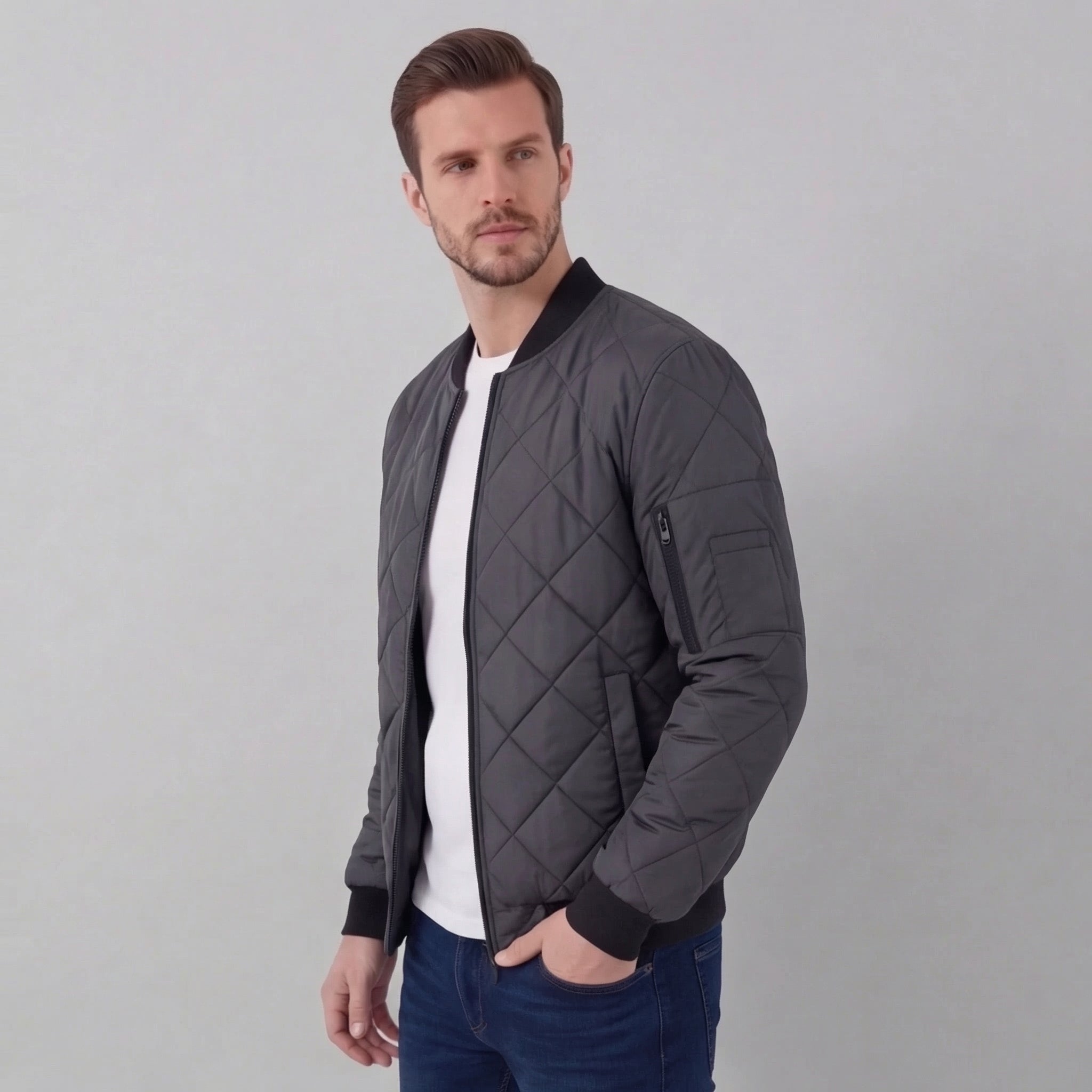 Herren gesteppte Frühlingsjacke