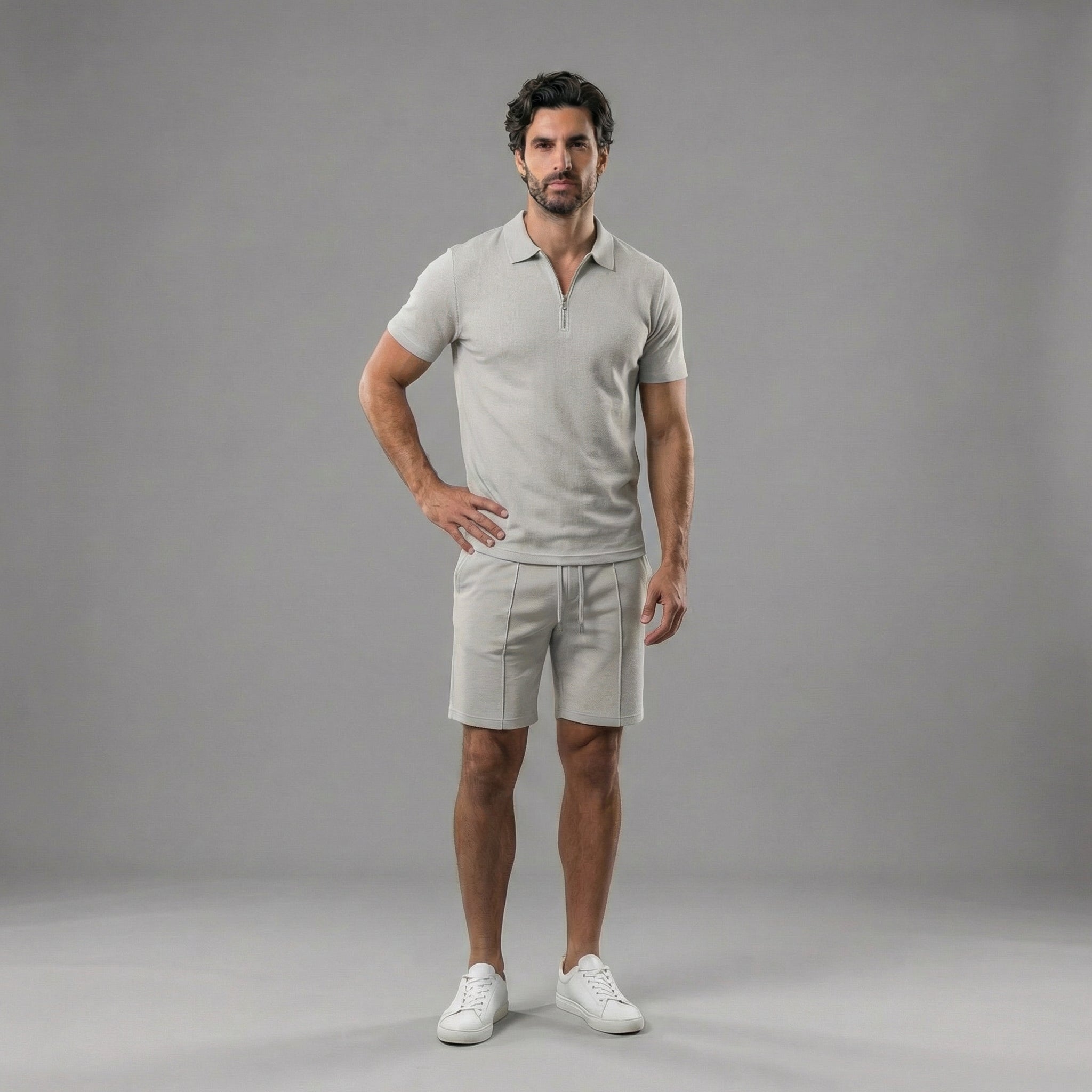 Conjunto de polos y pantalones cortos para estilo casual para hombre