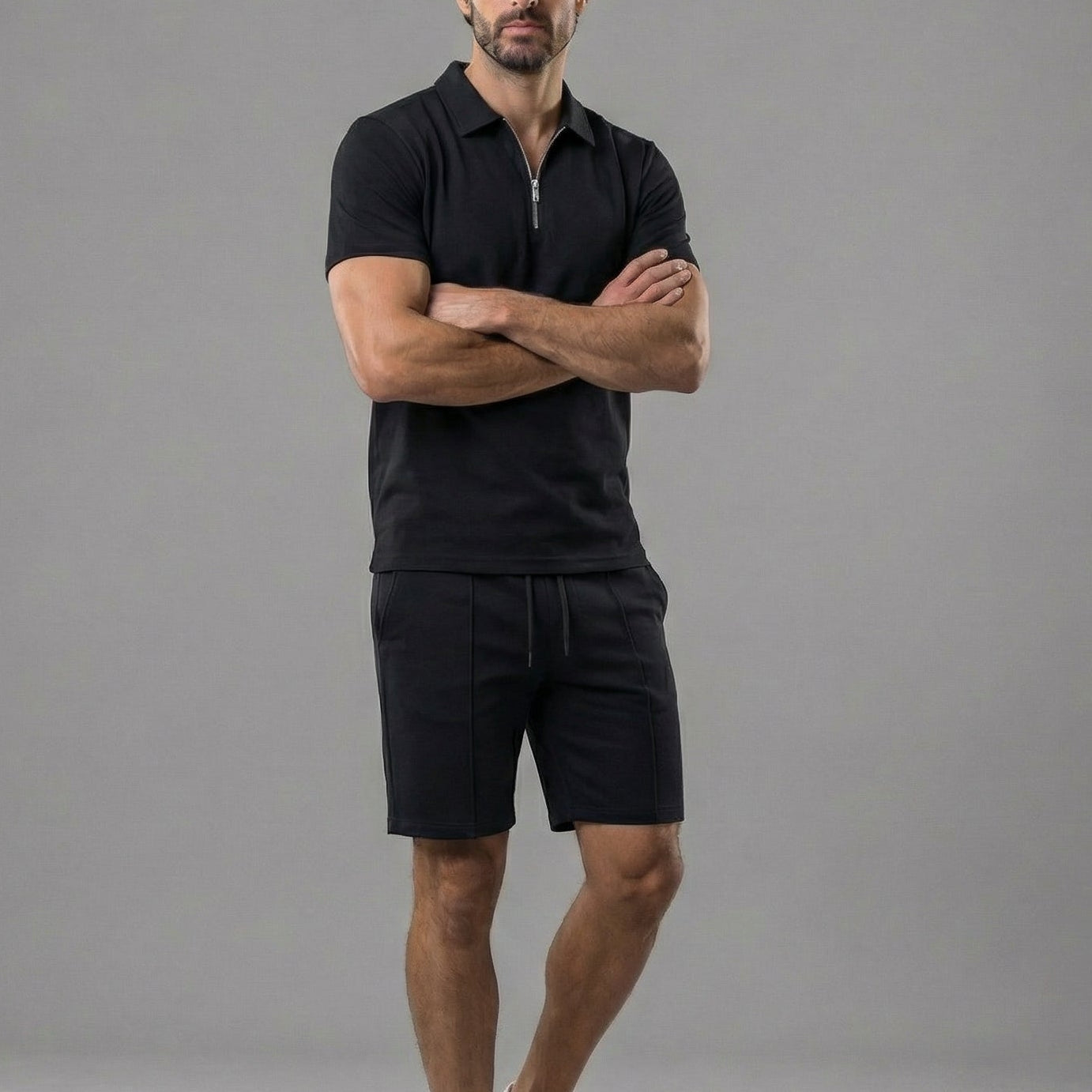Conjunto de polos y pantalones cortos para estilo casual para hombre