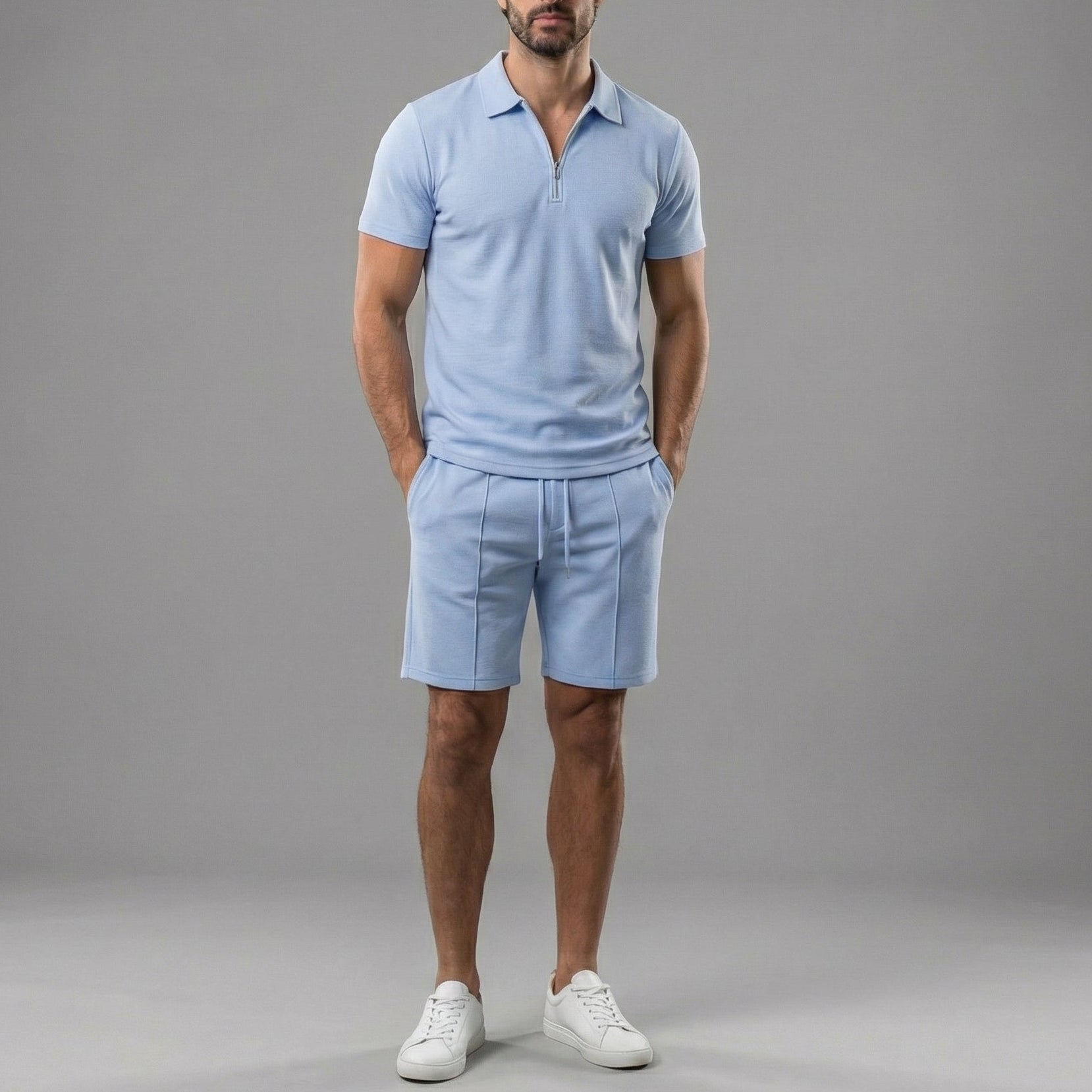 Set polo e pantaloncini da uomo per stile casual