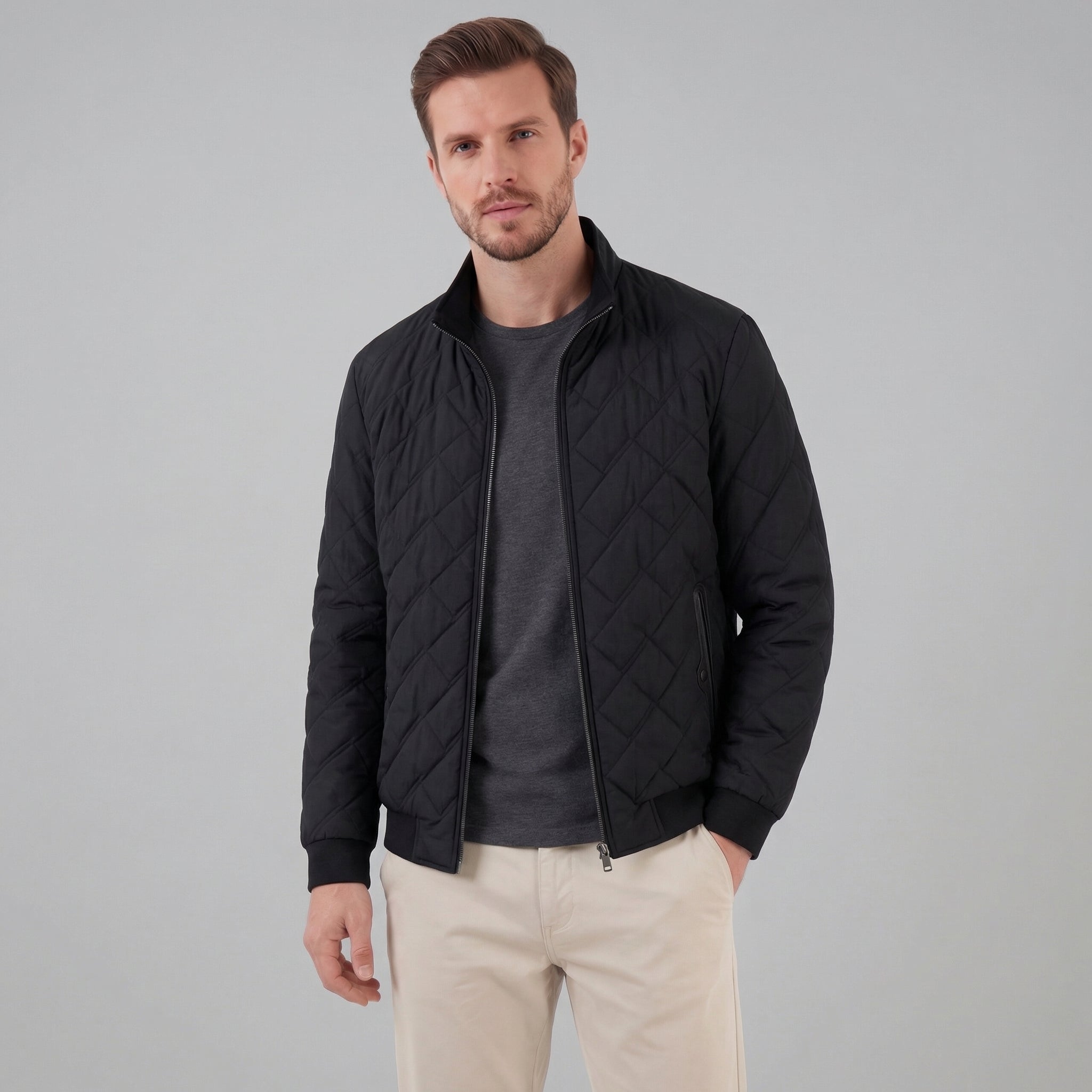 Giacca primaverile trapuntata da uomo per uso quotidiano