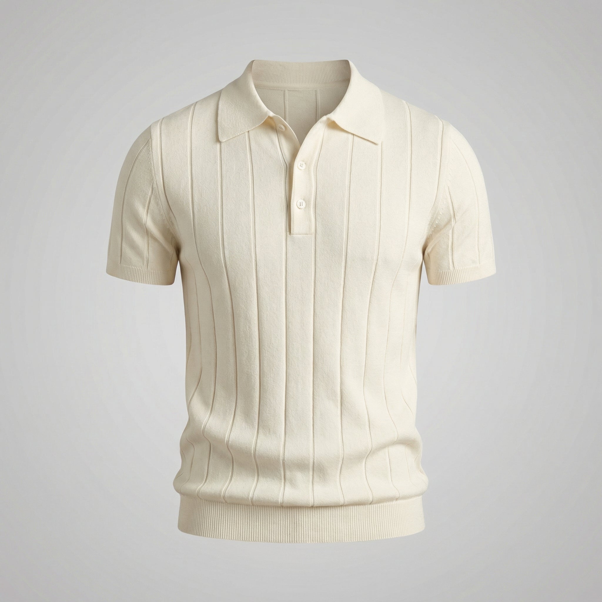 Polo de punto acanalado para hombre