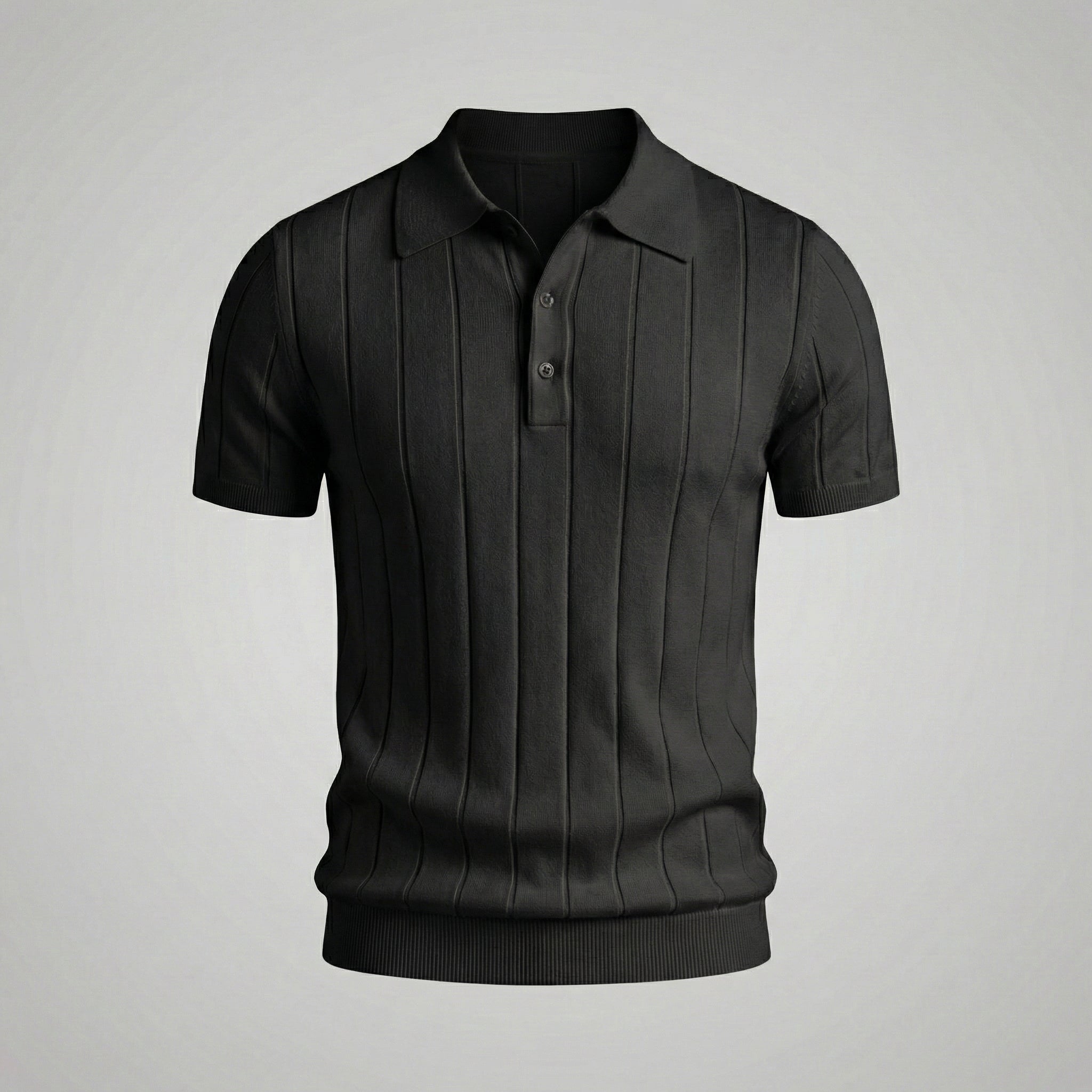 Polo de punto acanalado para hombre