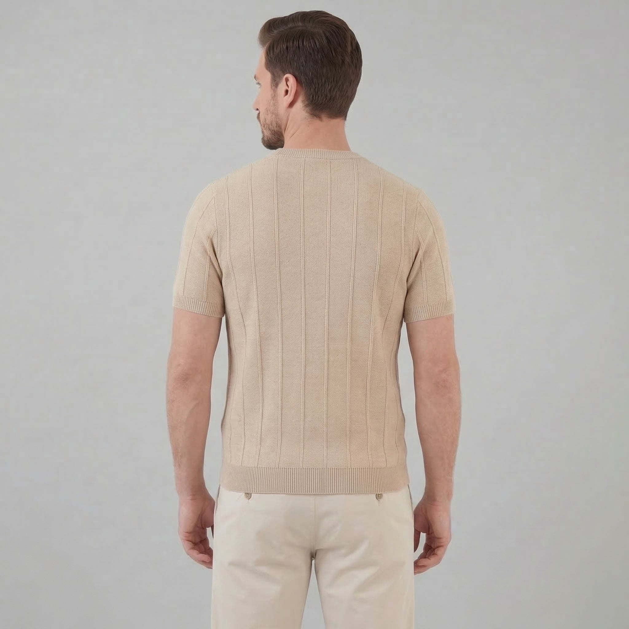 T-shirt a coste da uomo