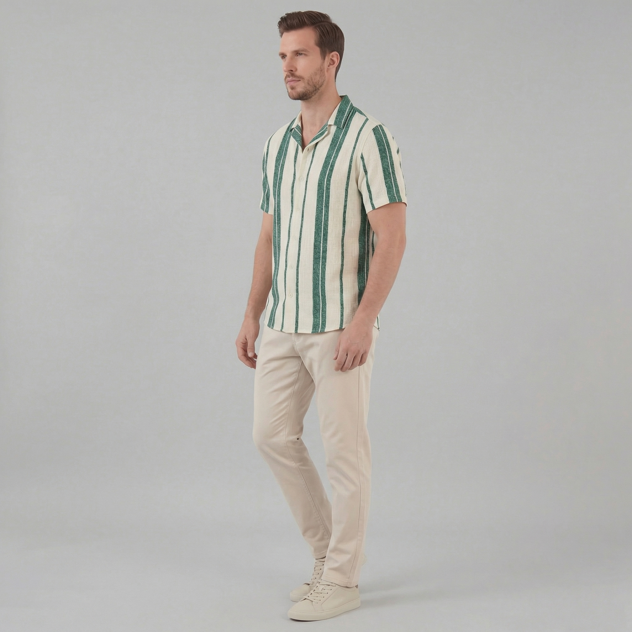 Herre Kortærmet Button-Down Skjorte