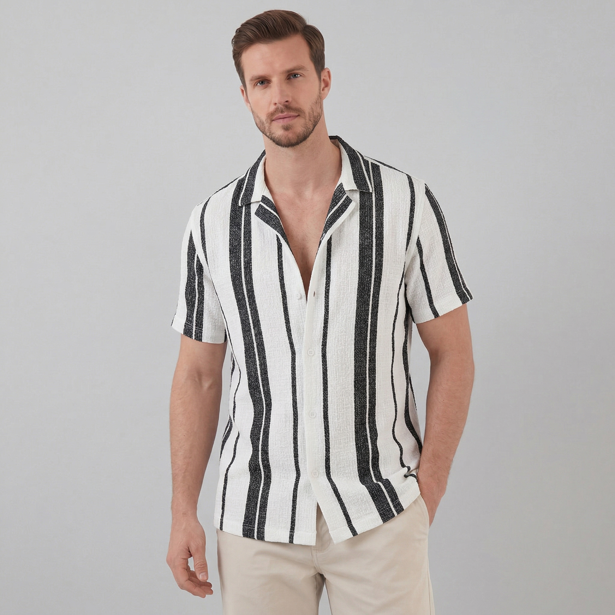 Herre Kortærmet Button-Down Skjorte