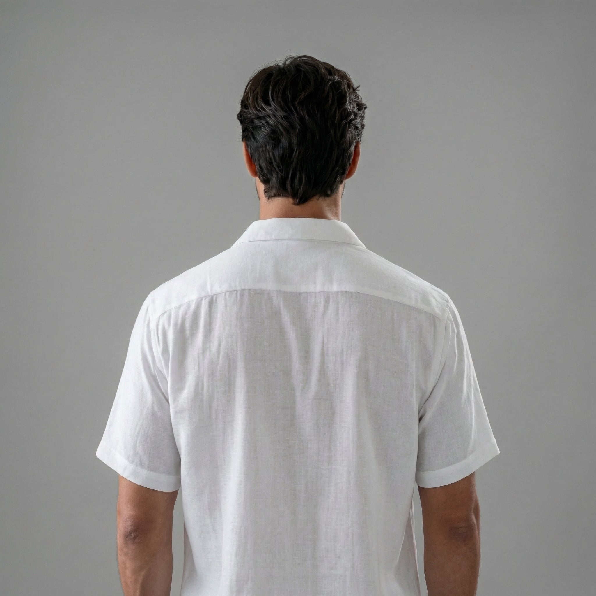 Conjunto de verano de lino de manga corta para hombre