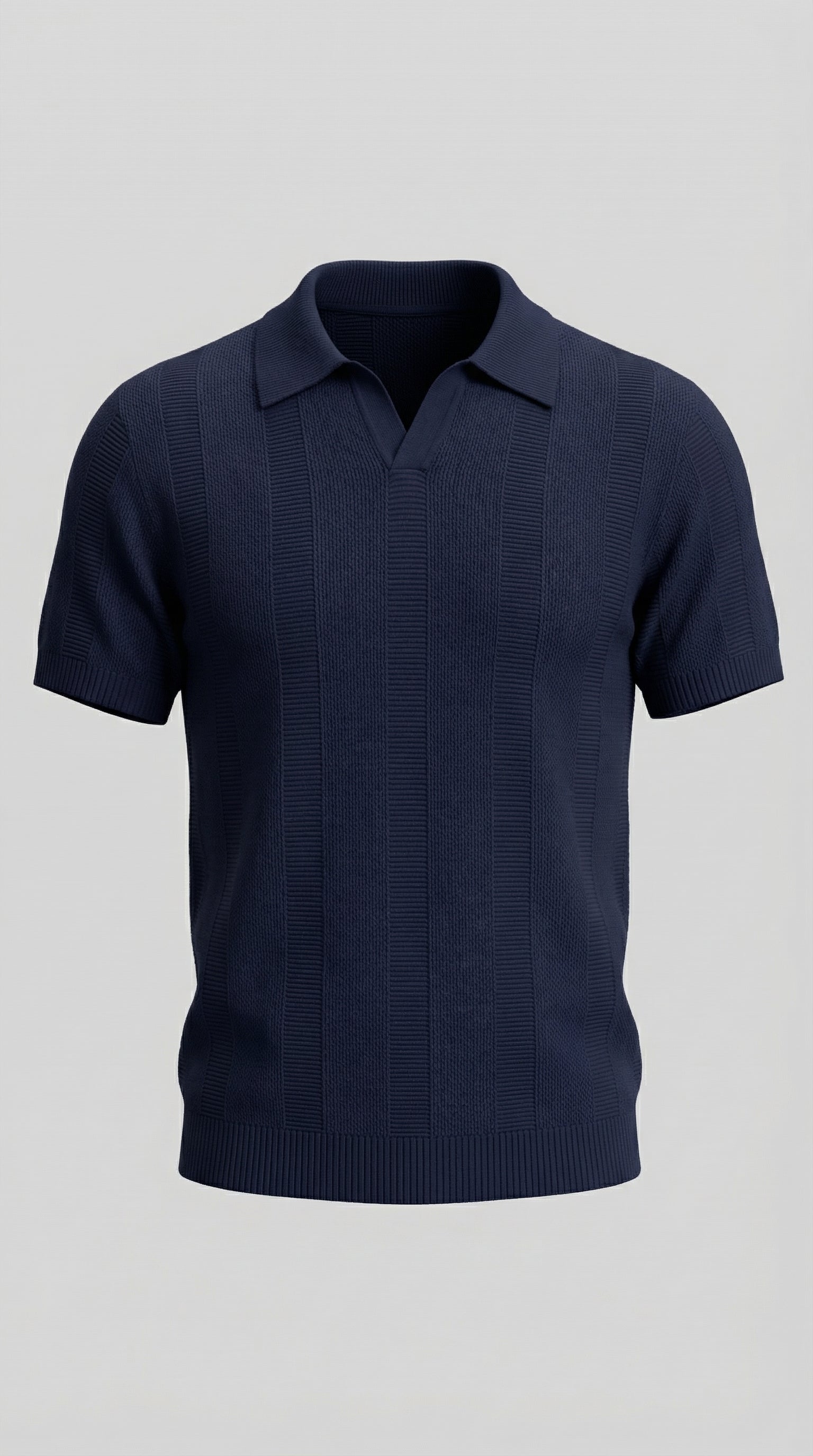 Men's Short Sleeve Polo Shirt - Modern Knit Design