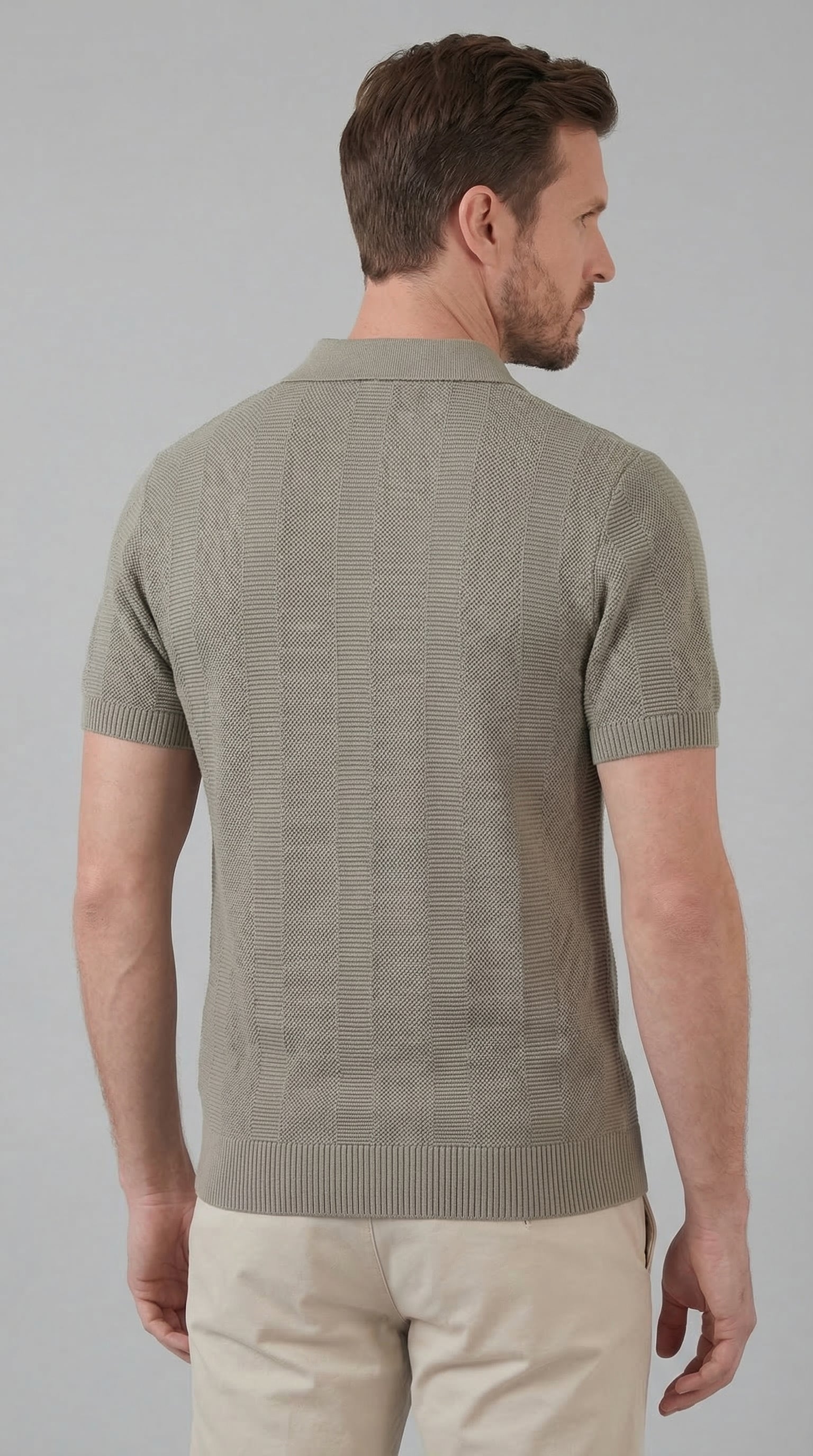 Polo de manga corta para hombre - Diseño moderno de punto