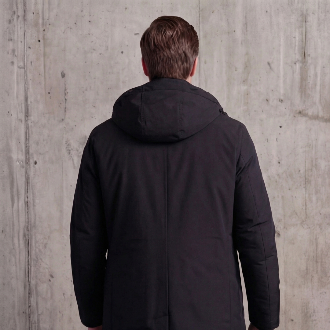 Giacca imbottita primaverile da uomo con cappuccio