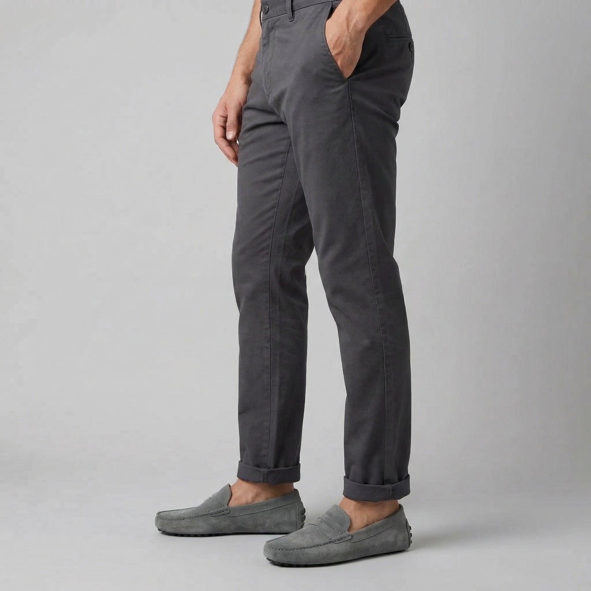 Mocasines Penny de Piel Ante Estilizados para Hombre