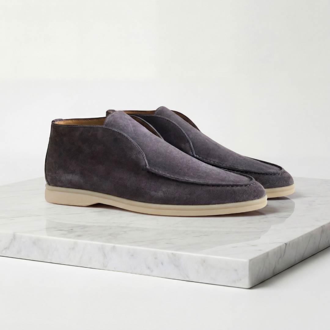Mocasines altos de ante para hombre