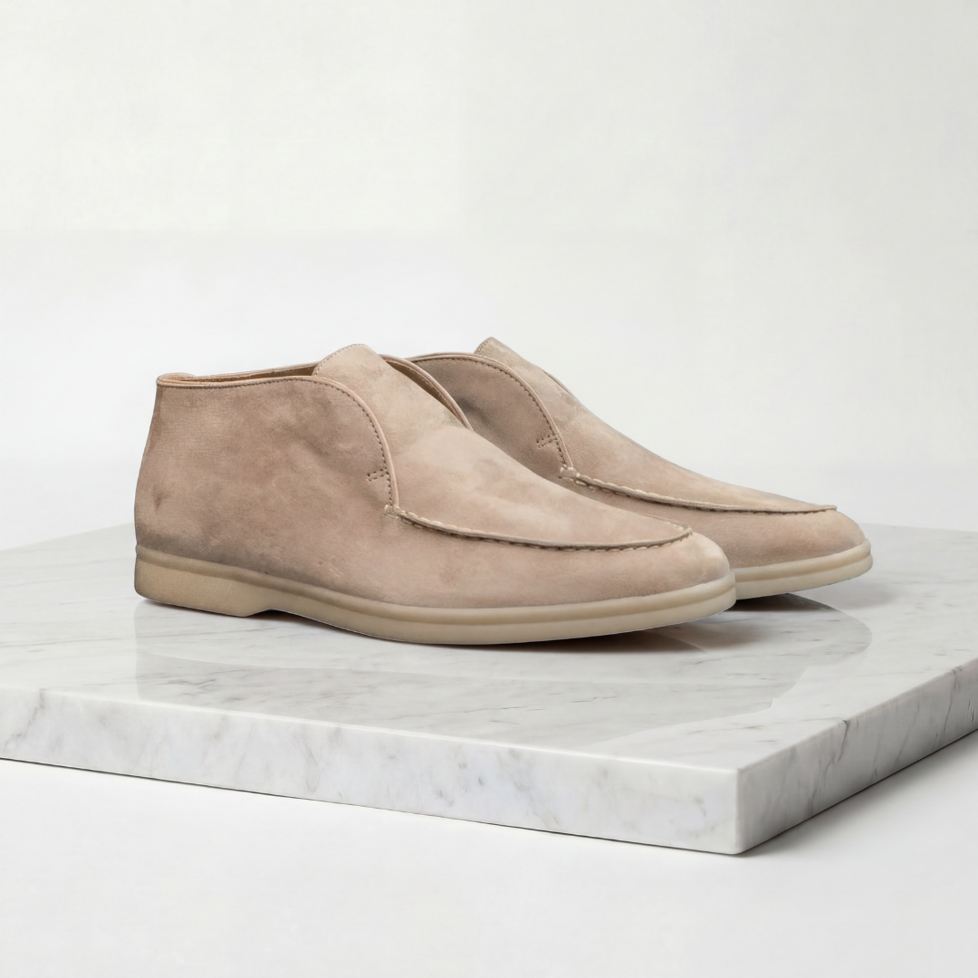 Mocasines altos de ante para hombre