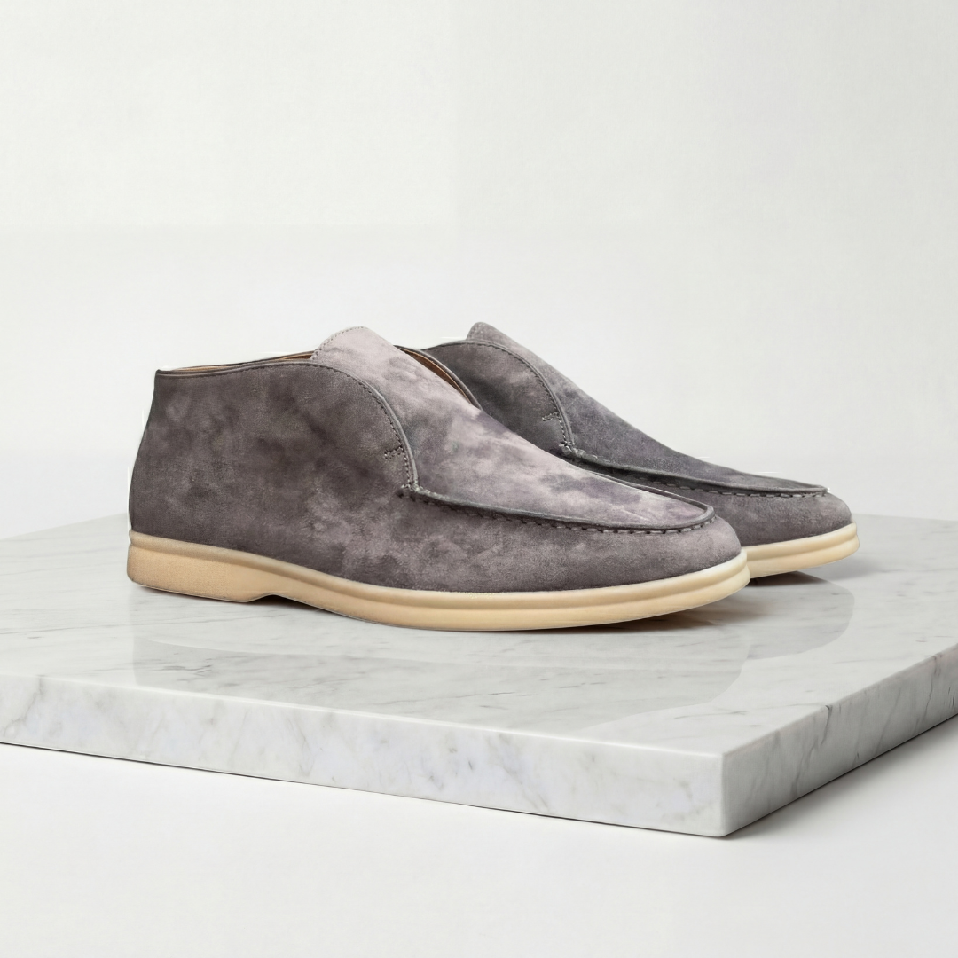 Mocasines altos de ante para hombre