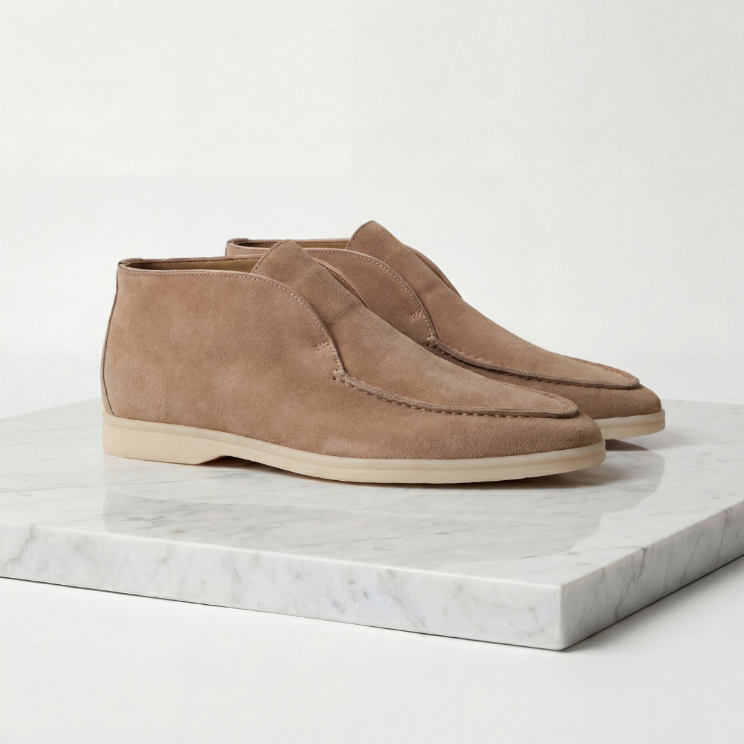 Mocasines altos de ante para hombre