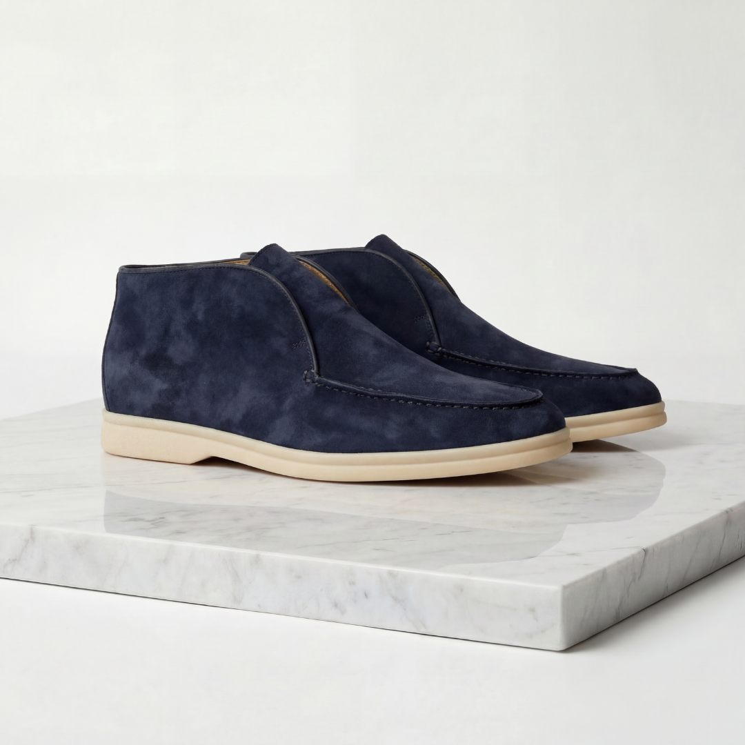 Mocasines altos de ante para hombre