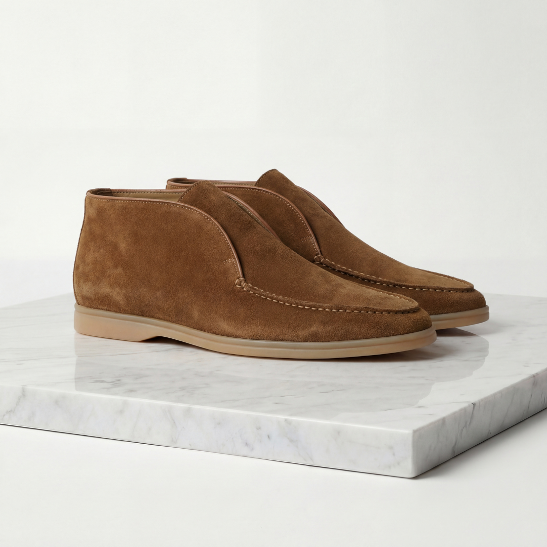 Mocasines altos de ante para hombre