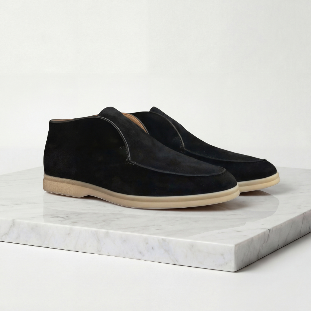 Mocasines altos de ante para hombre