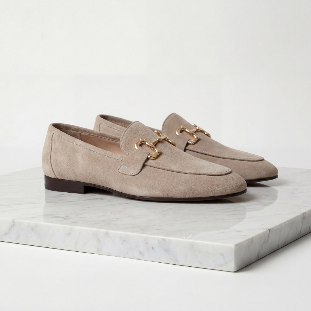 Mocasines de ante para hombre con detalle de hebilla