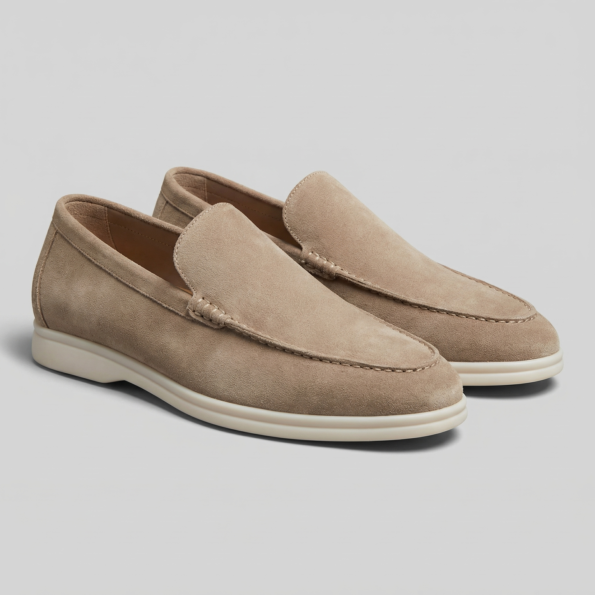Mocasines slip-on de ante para hombre