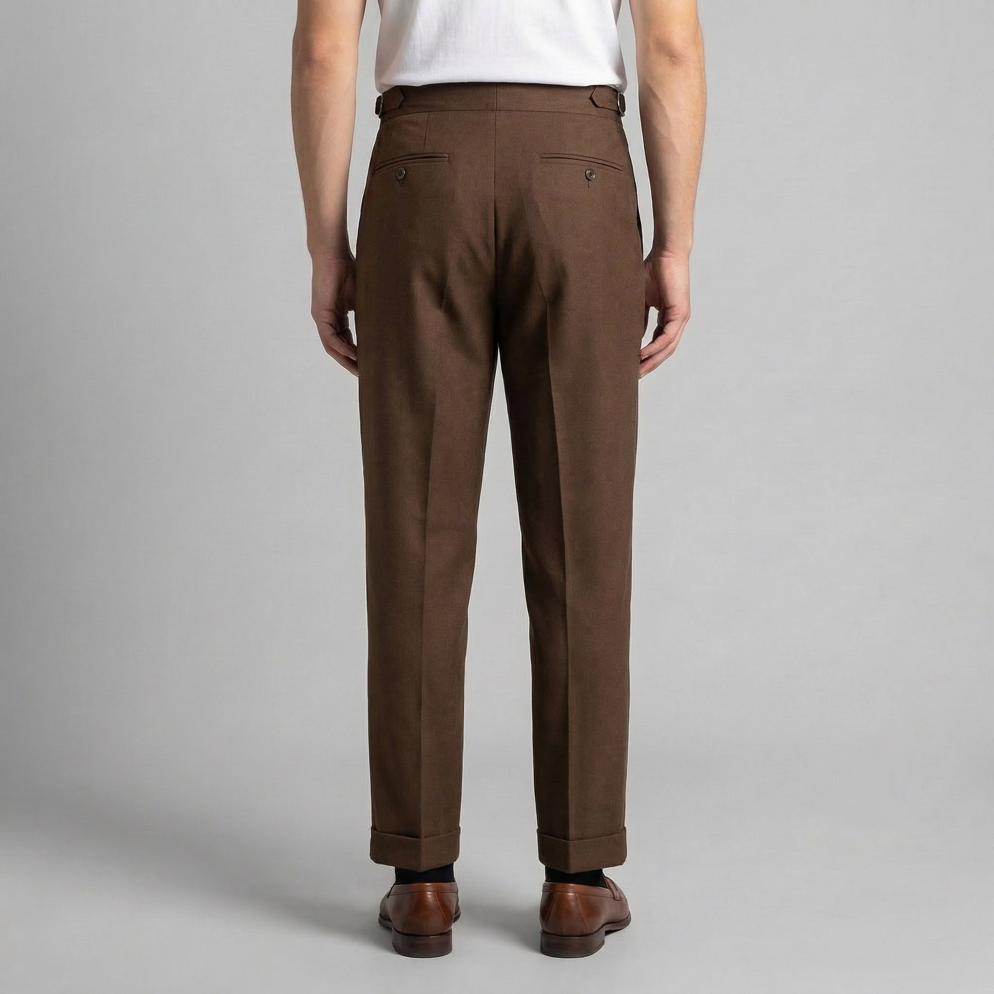 Pantalones Plisados de Corte Entallado para Hombre