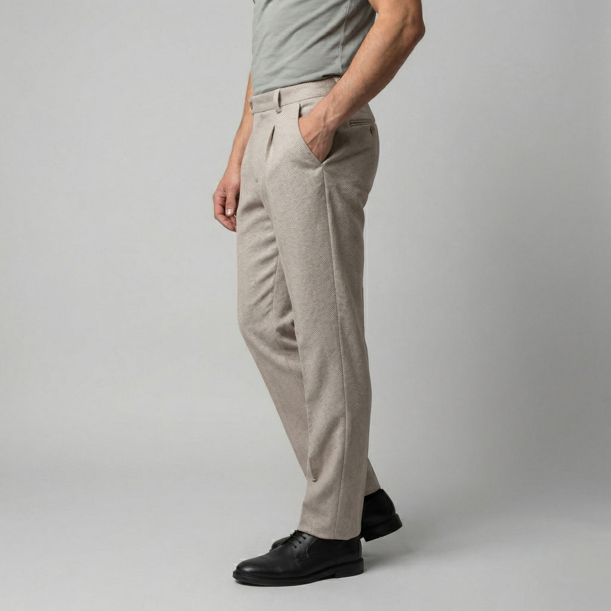 Pantalones clásicos entallados para hombre