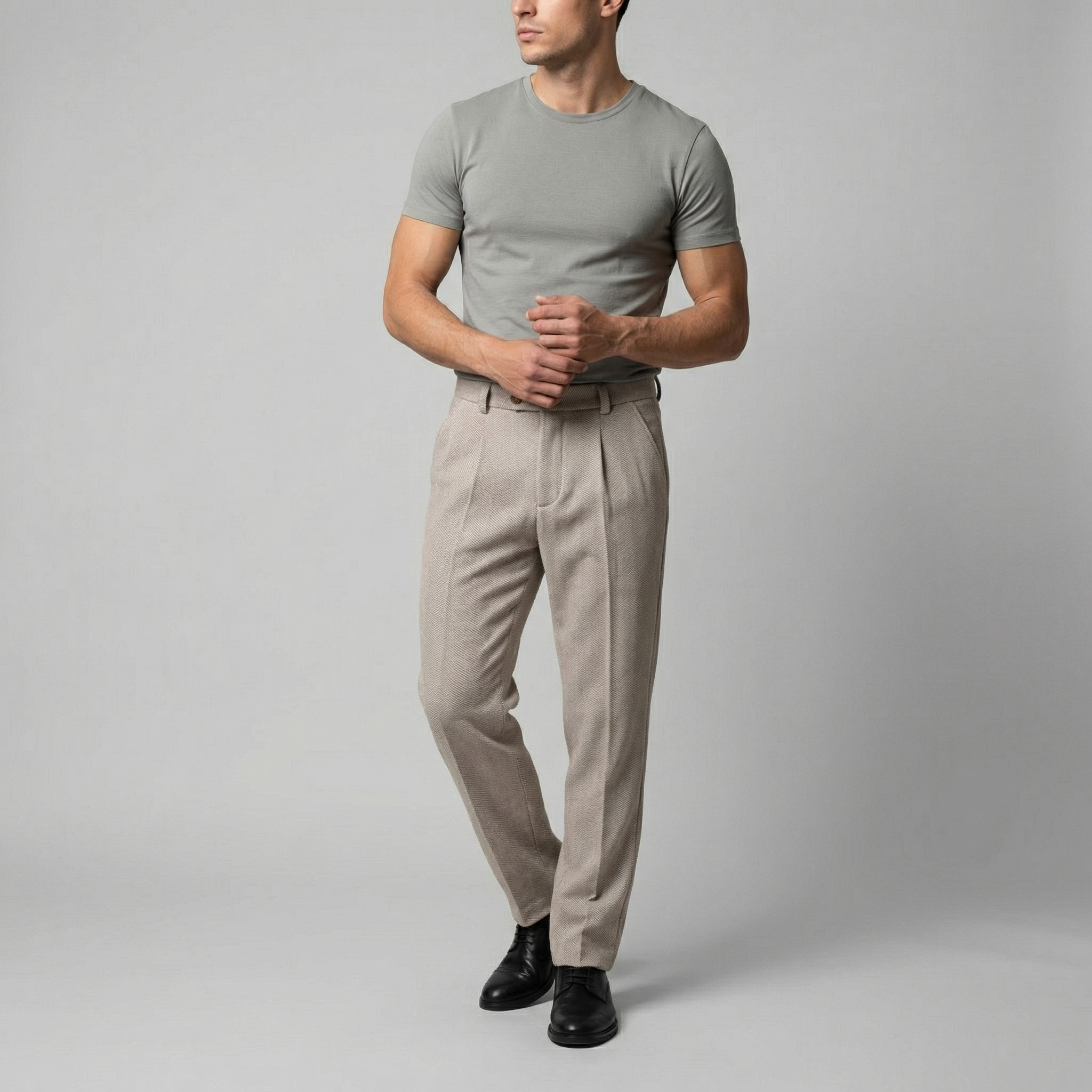 Pantalones clásicos entallados para hombre