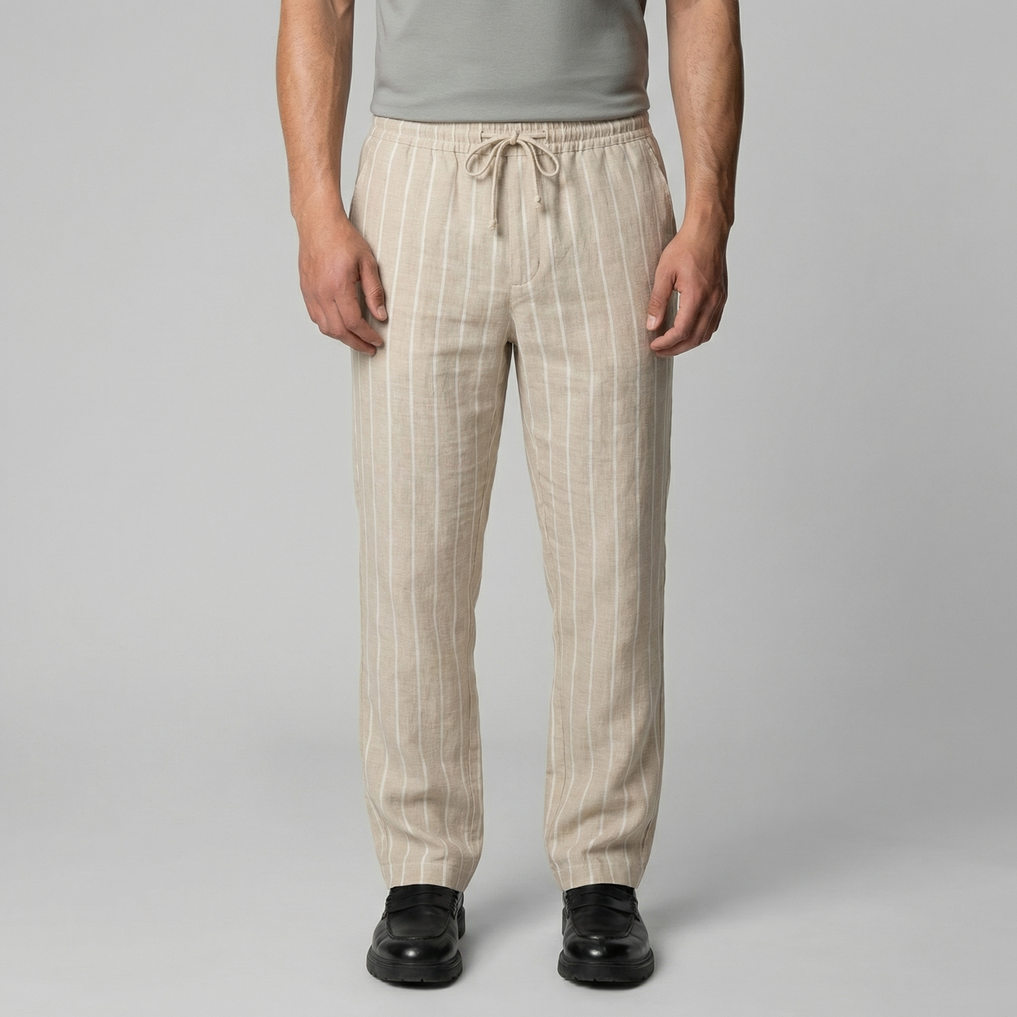 Pantalones para hombre con cintura de cordón