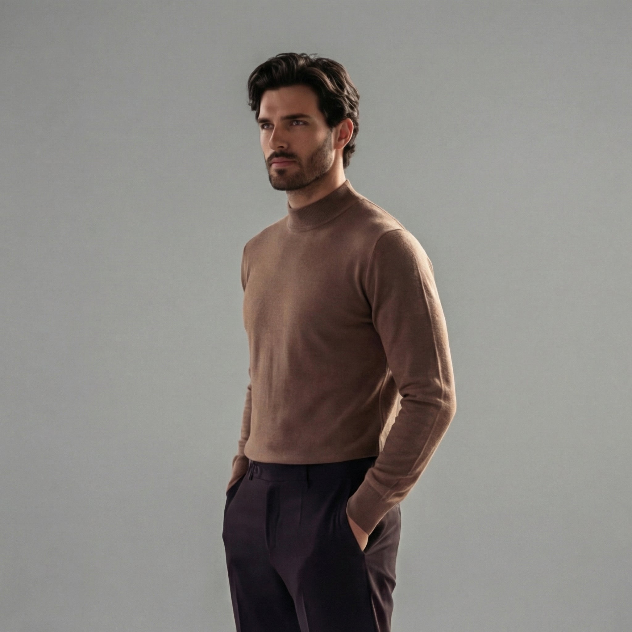 Suéter de Cuello Alto para Hombre