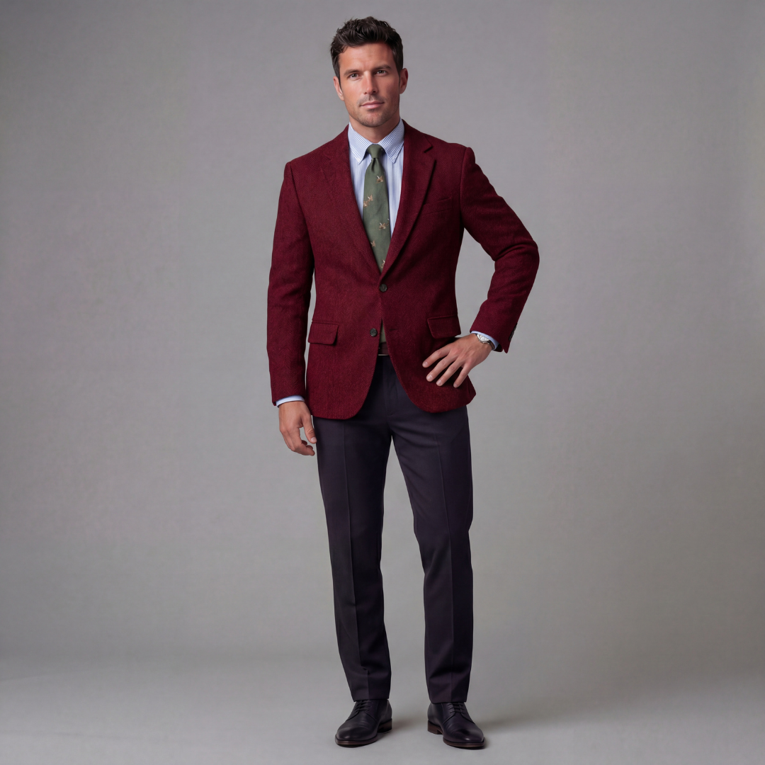 Herren Vintage-Blazerjacke