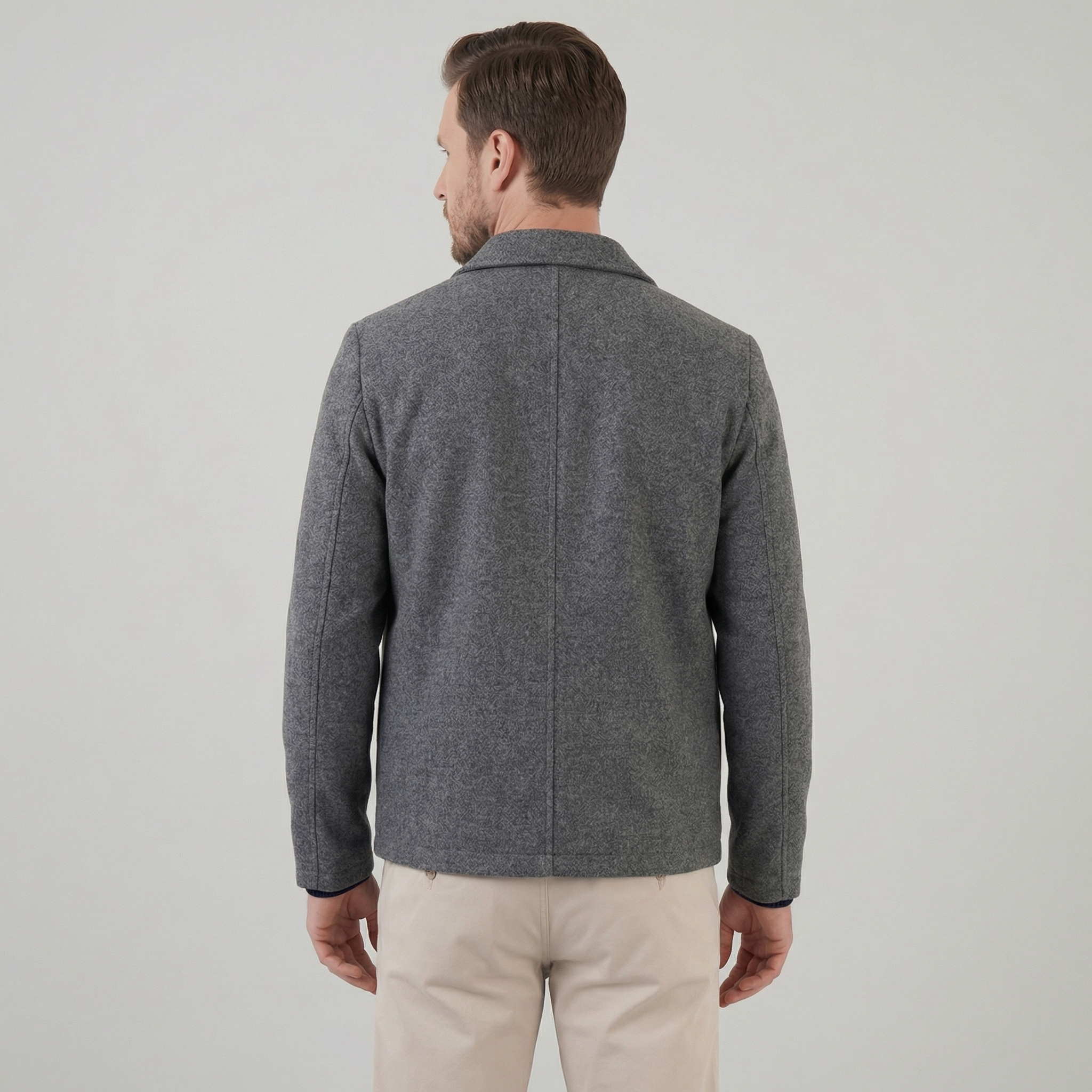 Chaqueta de Mezcla de Lana para Hombre