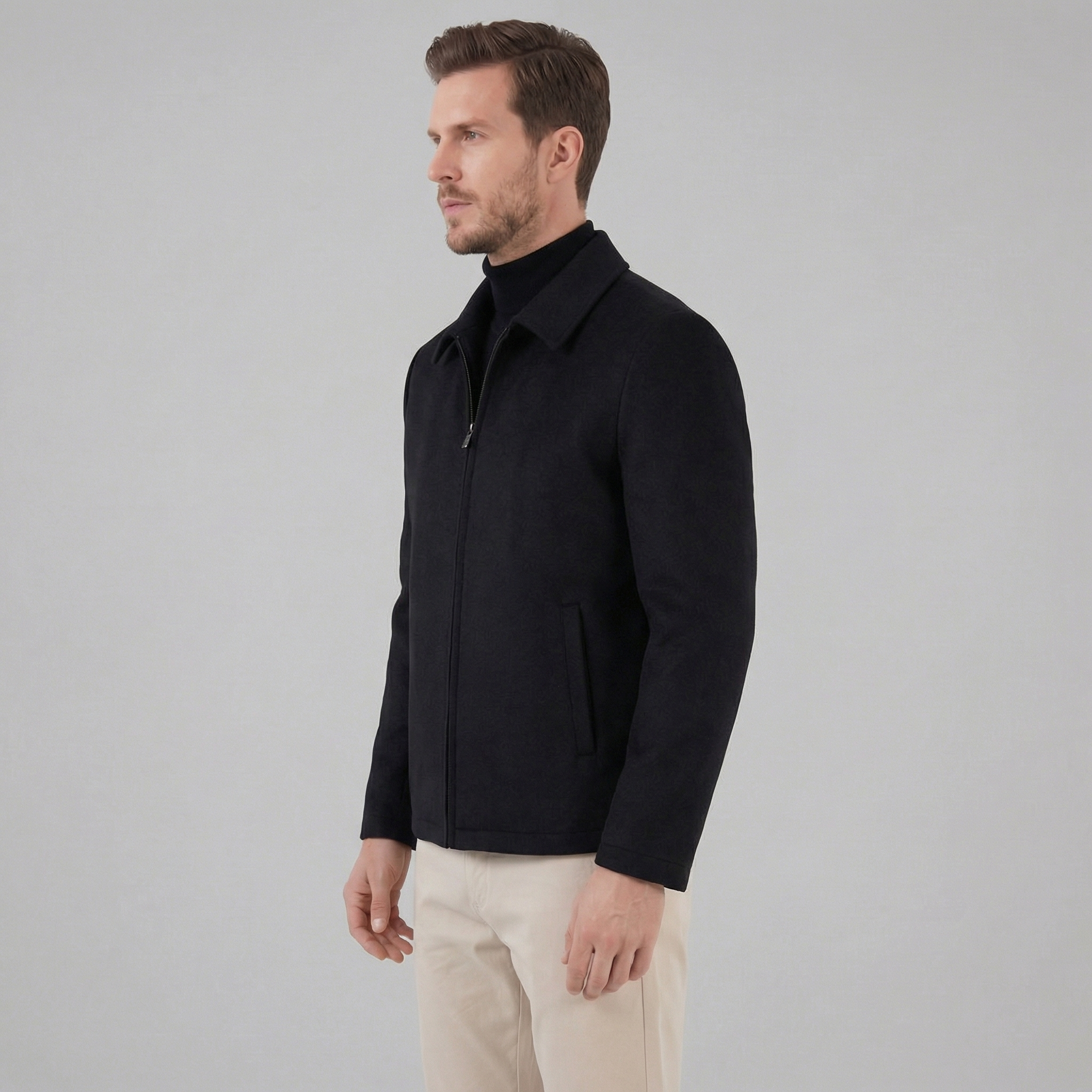 Chaqueta de Mezcla de Lana para Hombre