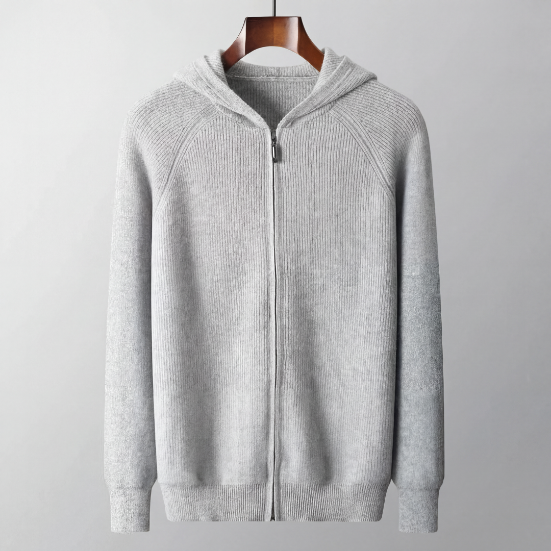 Sudadera de lana con cremallera para hombre