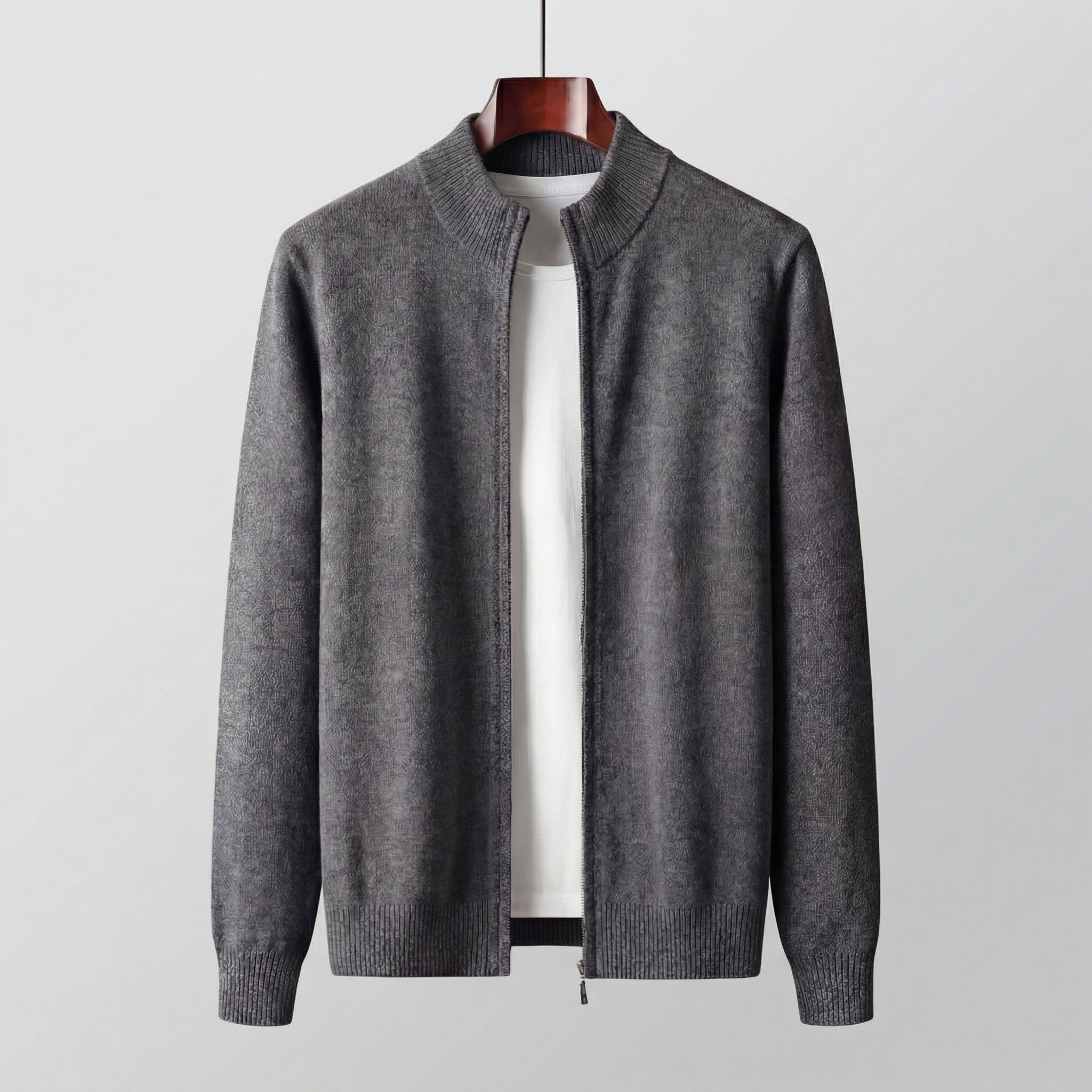 Maglione con zip per comfort elegante da uomo