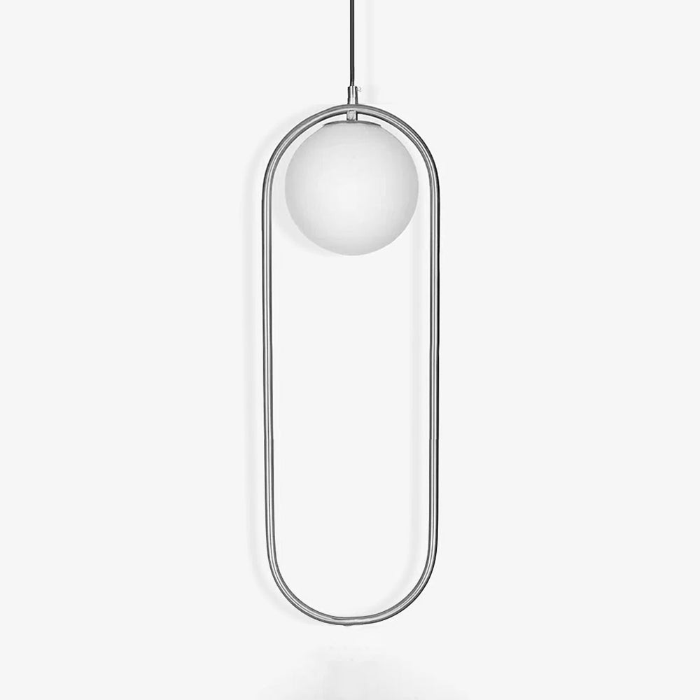 Moderner Messing-Ring-Globus-Glas-Pendelleuchte 1-Flammig