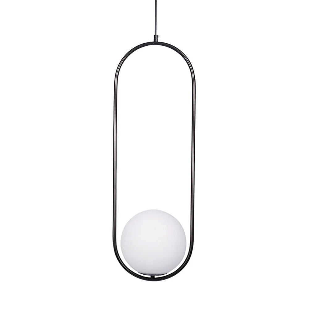 Moderner Messing-Ring-Globus-Glas-Pendelleuchte 1-Flammig