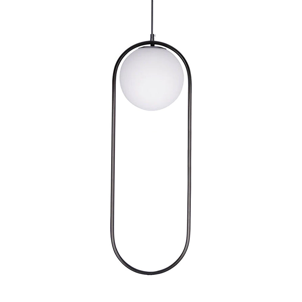 Moderner Messing-Ring-Globus-Glas-Pendelleuchte 1-Flammig