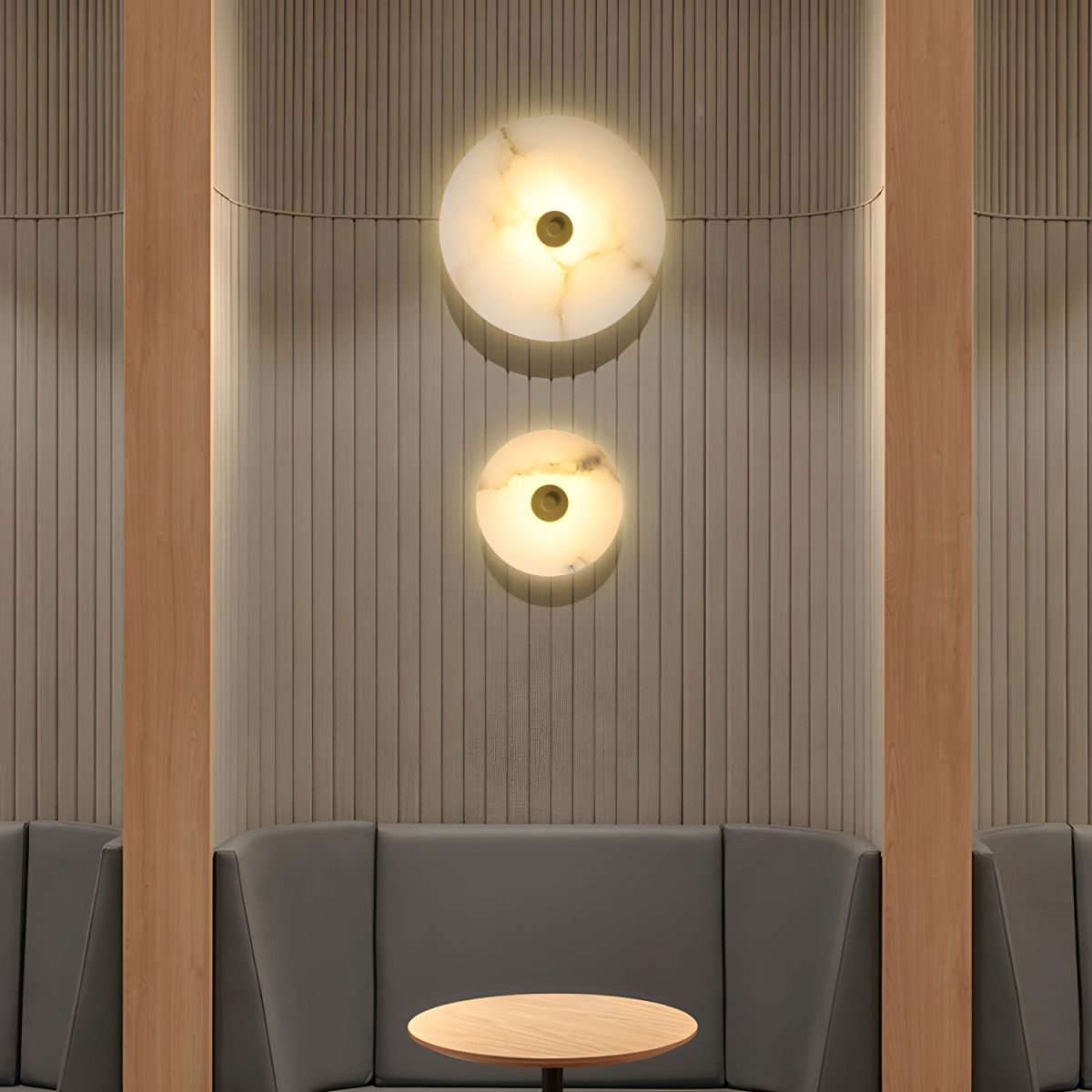 Moderne marmeren ronde LED 1-licht wandlamp