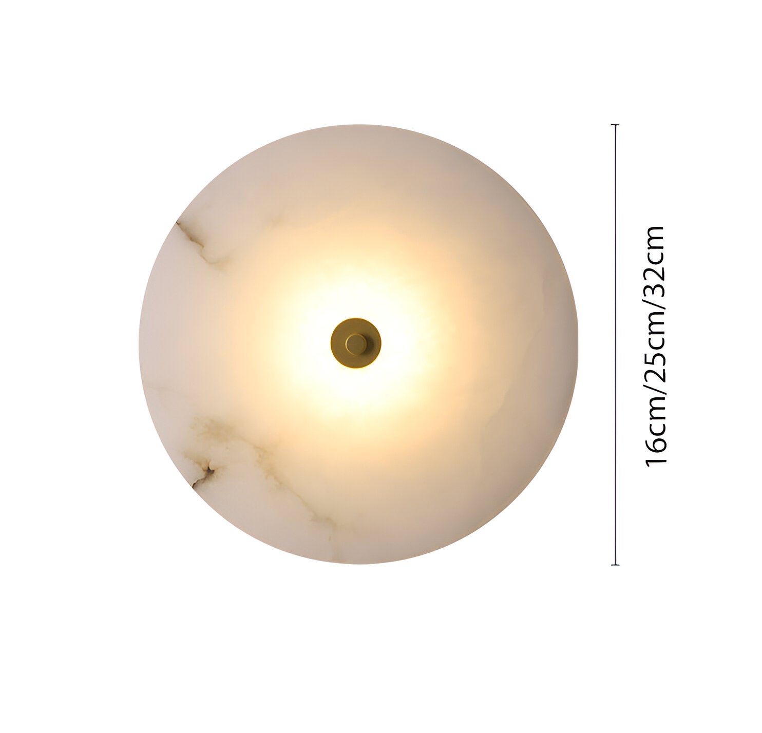 Moderne marmeren ronde LED 1-licht wandlamp