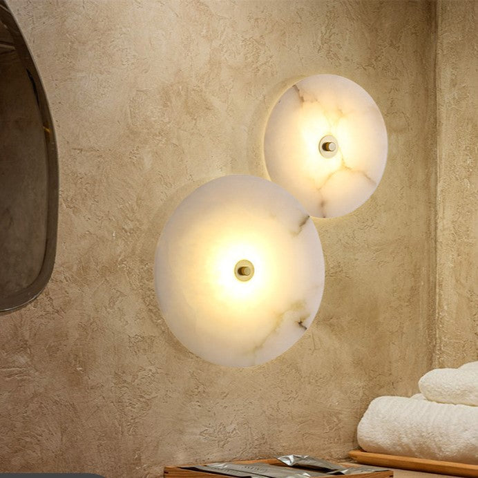 Moderne marmeren ronde LED 1-licht wandlamp